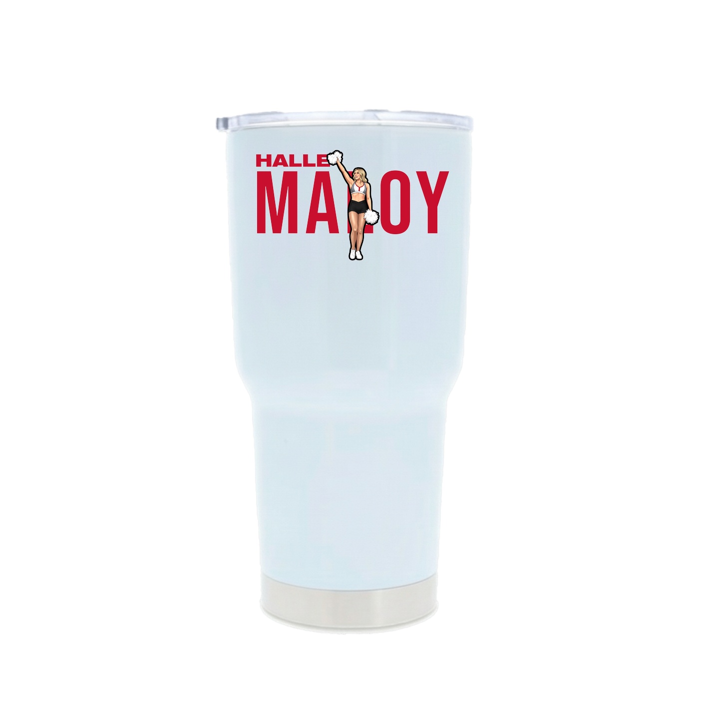 30oz Stainless Steel Tumbler — Player Name in White