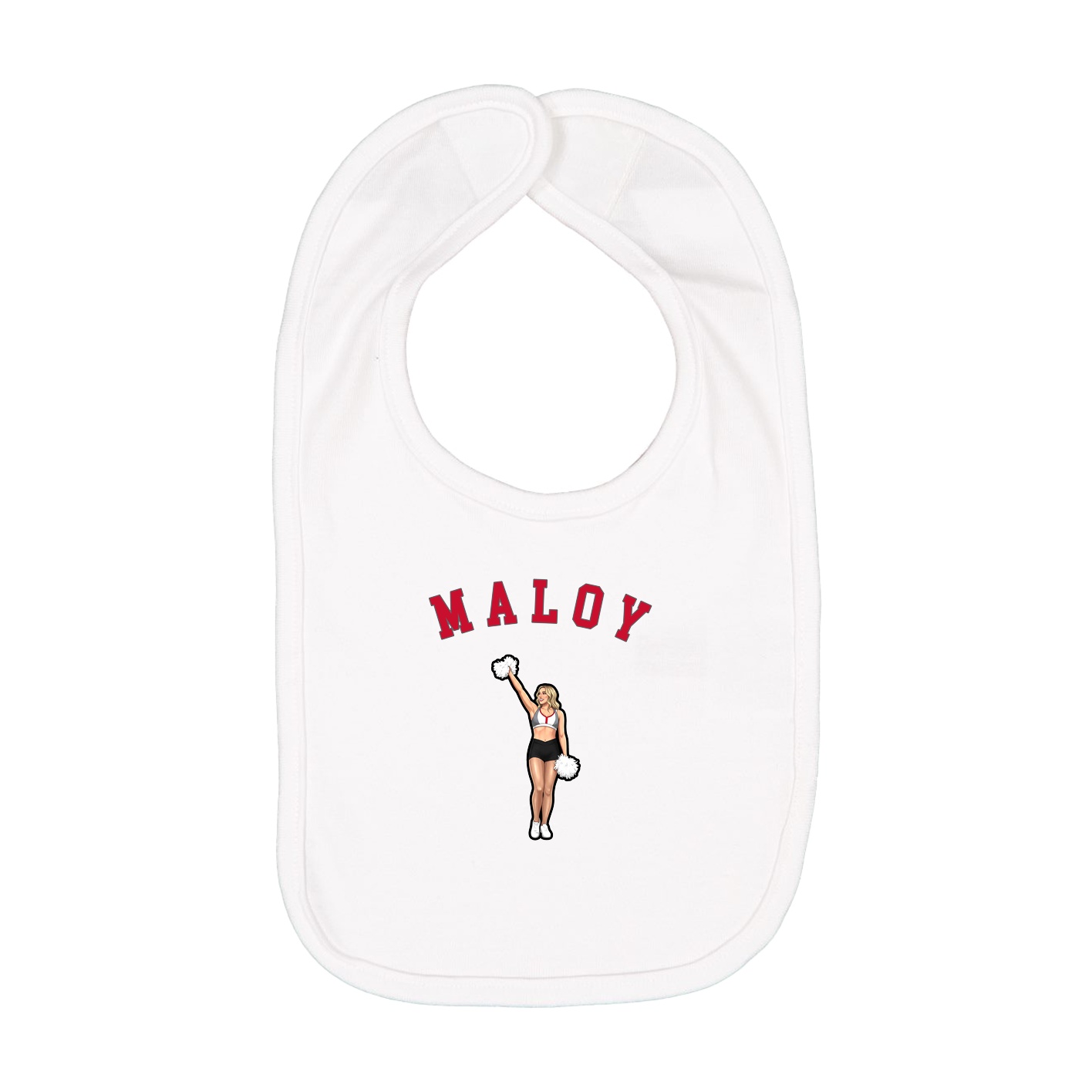 Infant Bib — Shirsey Arch in White