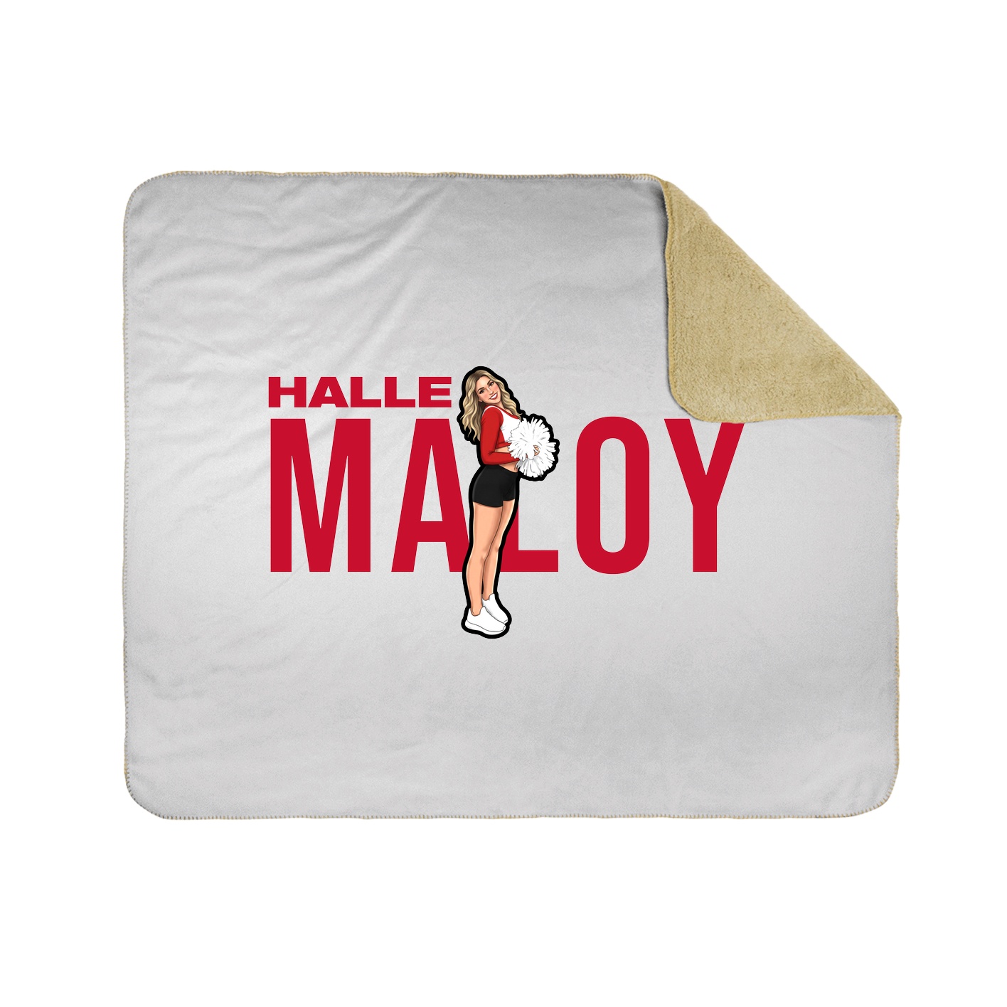 Throw Blanket — Player Name in White