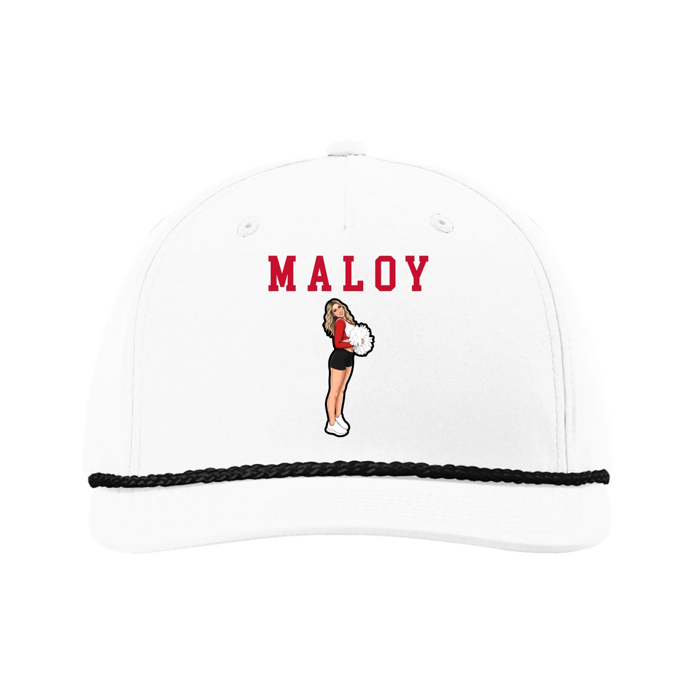Five-Panel Classic Rope Cap — Shirsey in White