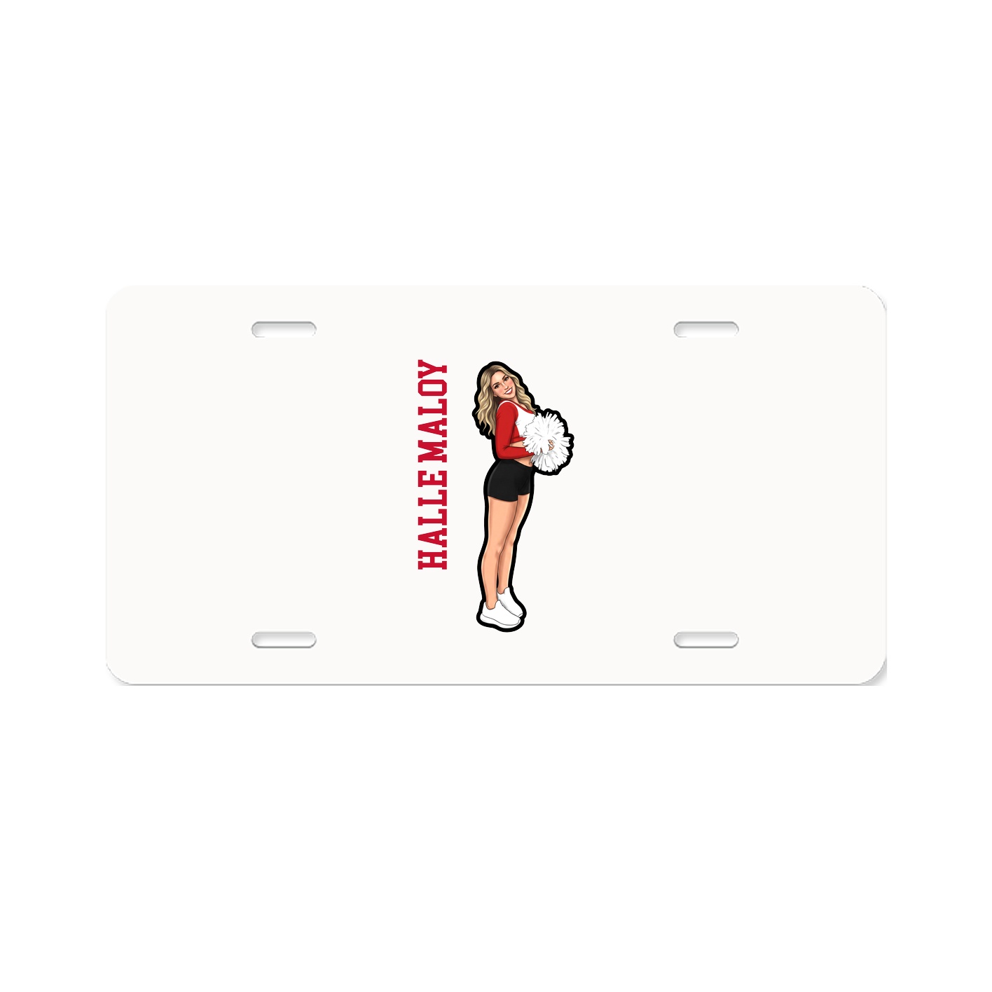 License Plate — Name Vertical in Classic