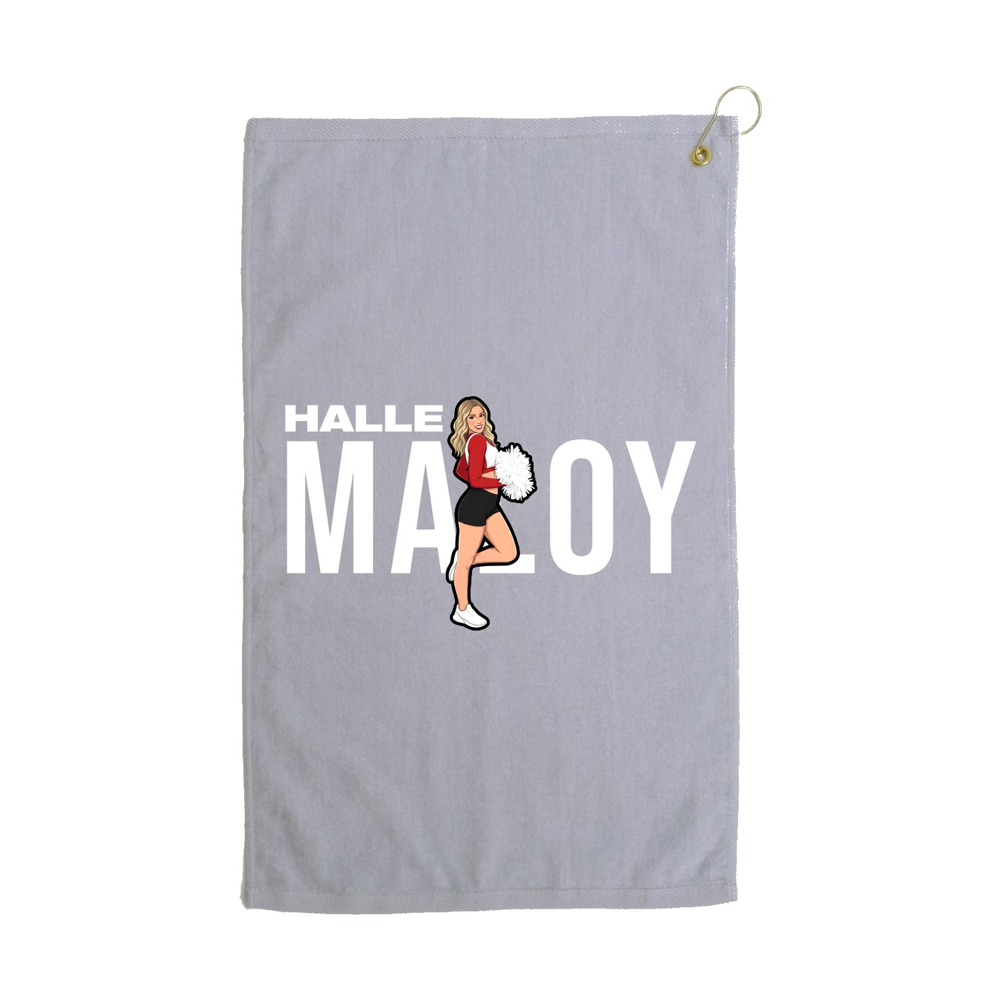 Golf Towel — Player Name in Grey