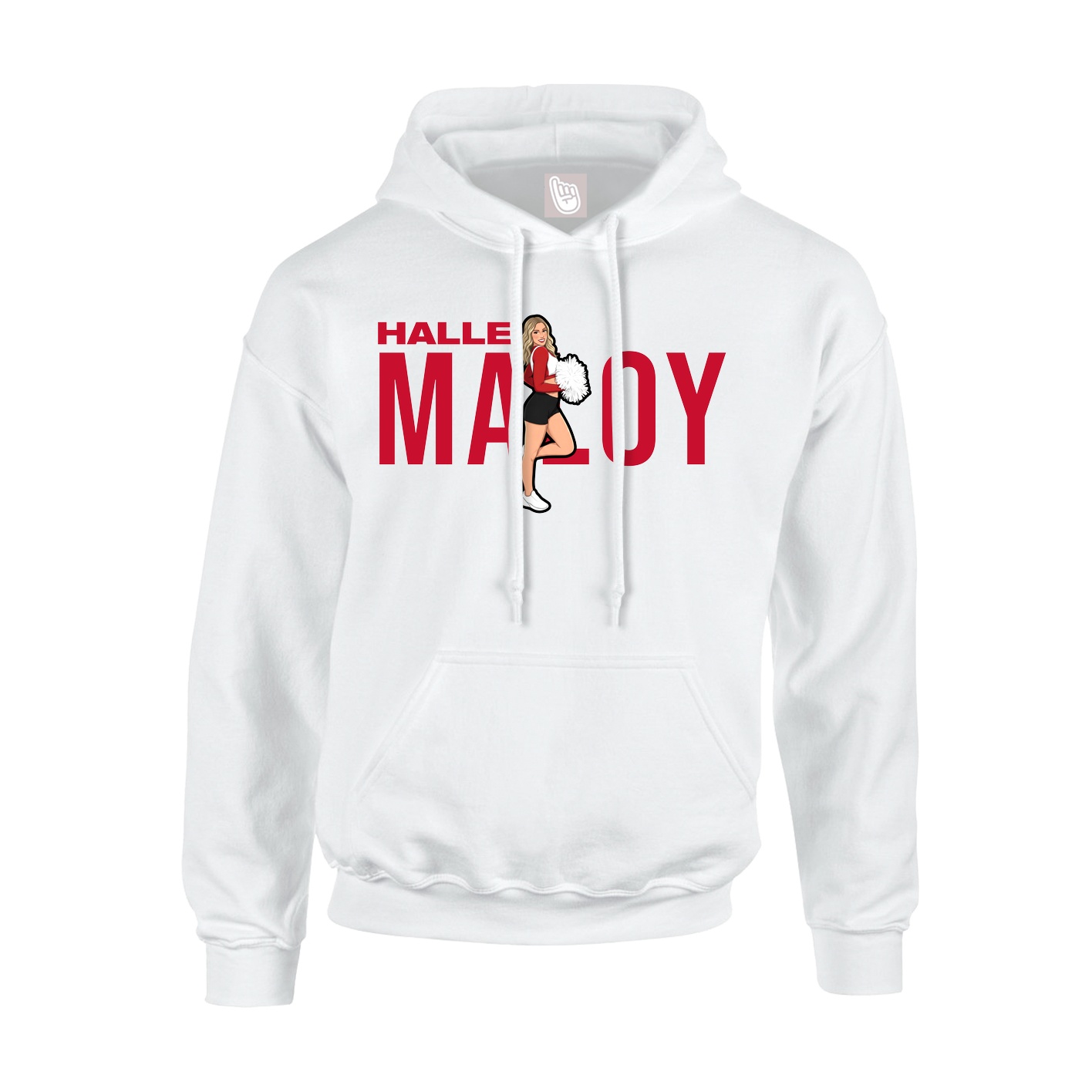 Youth Hoodie — Player Name in White