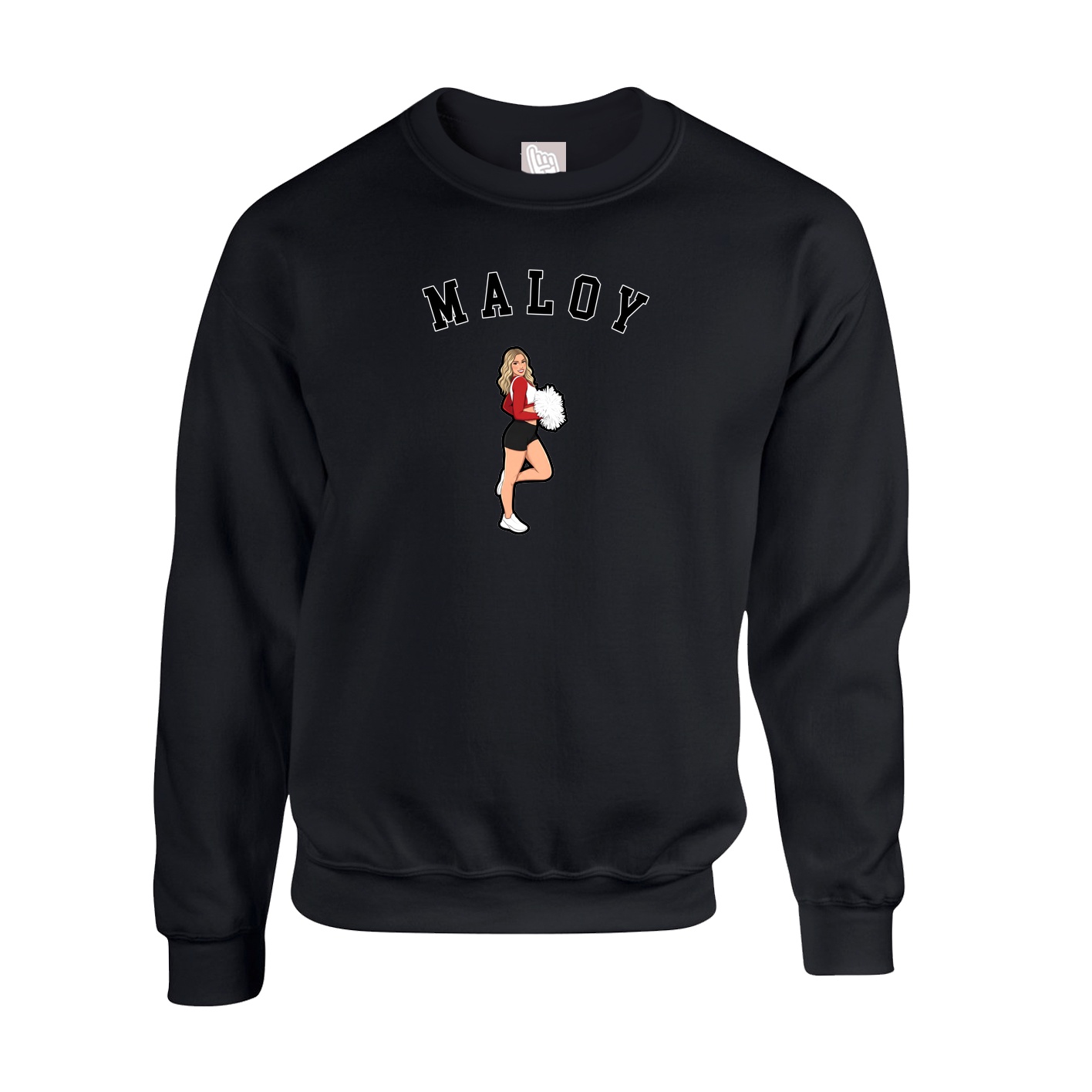 Fleece Crew — Shirsey Arch in Black