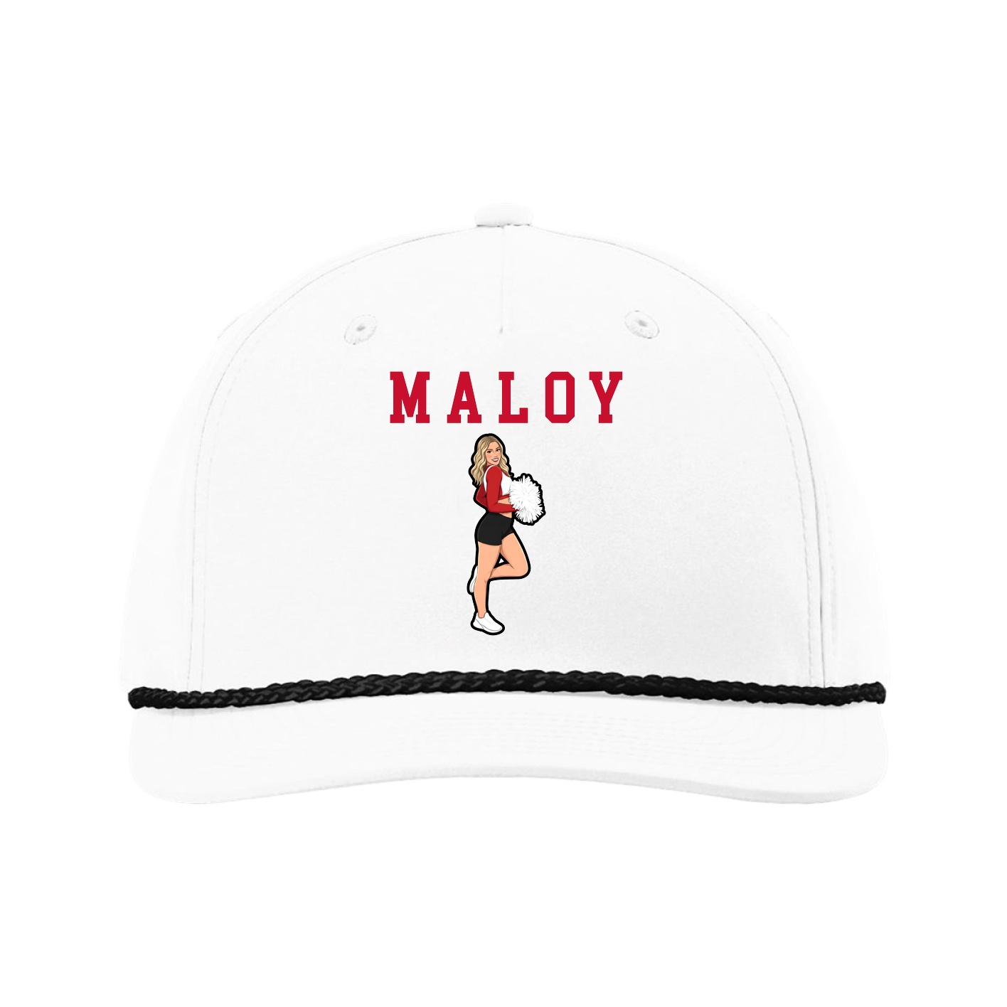 Five-Panel Classic Rope Cap — Shirsey in White