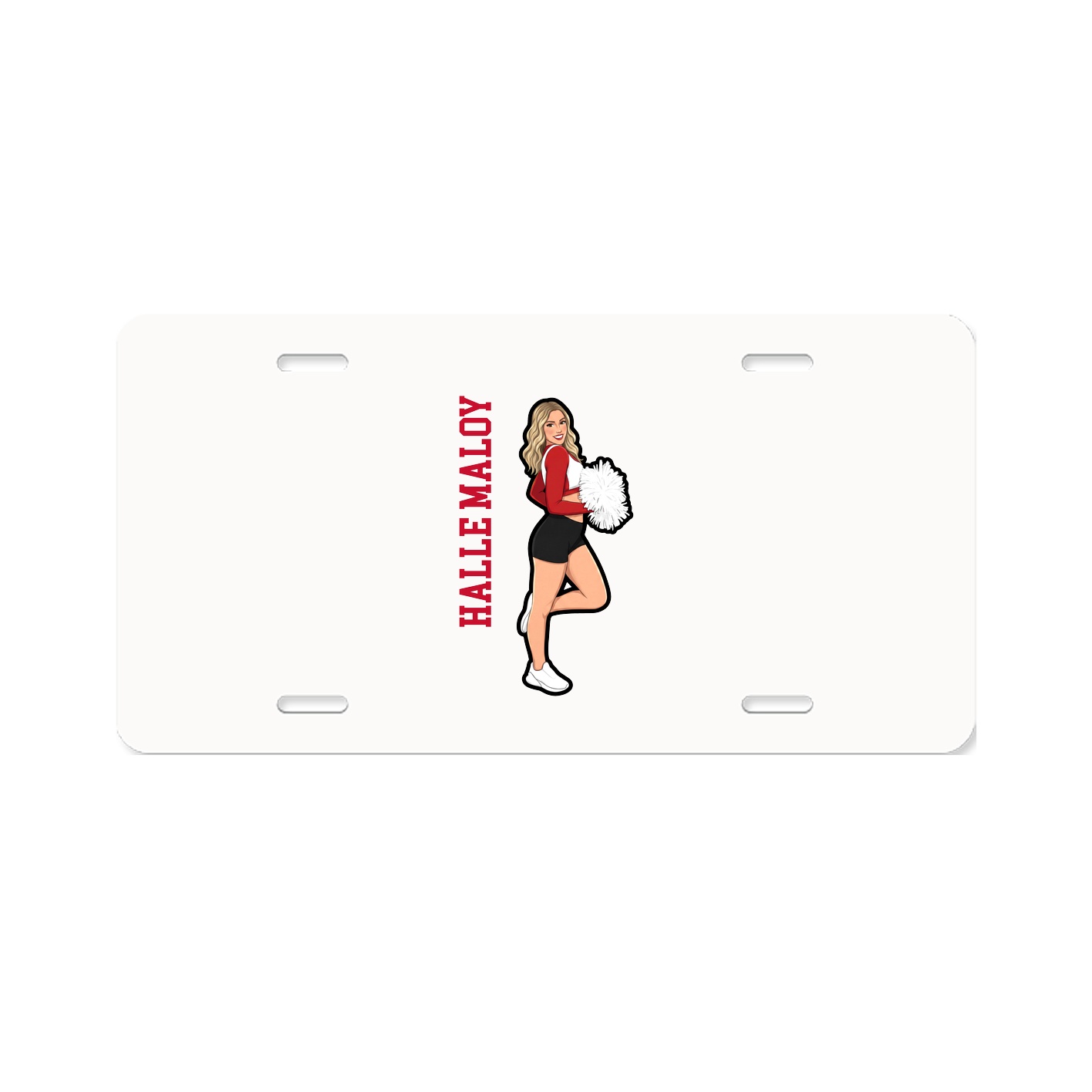 License Plate — Name Vertical in Classic