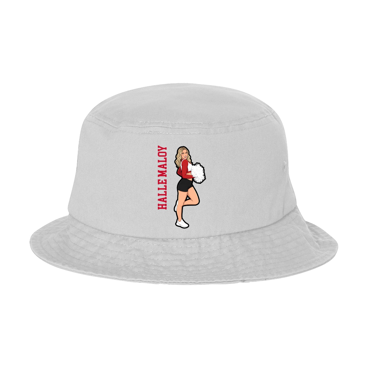 Bucket Cap — Name Vertical in White