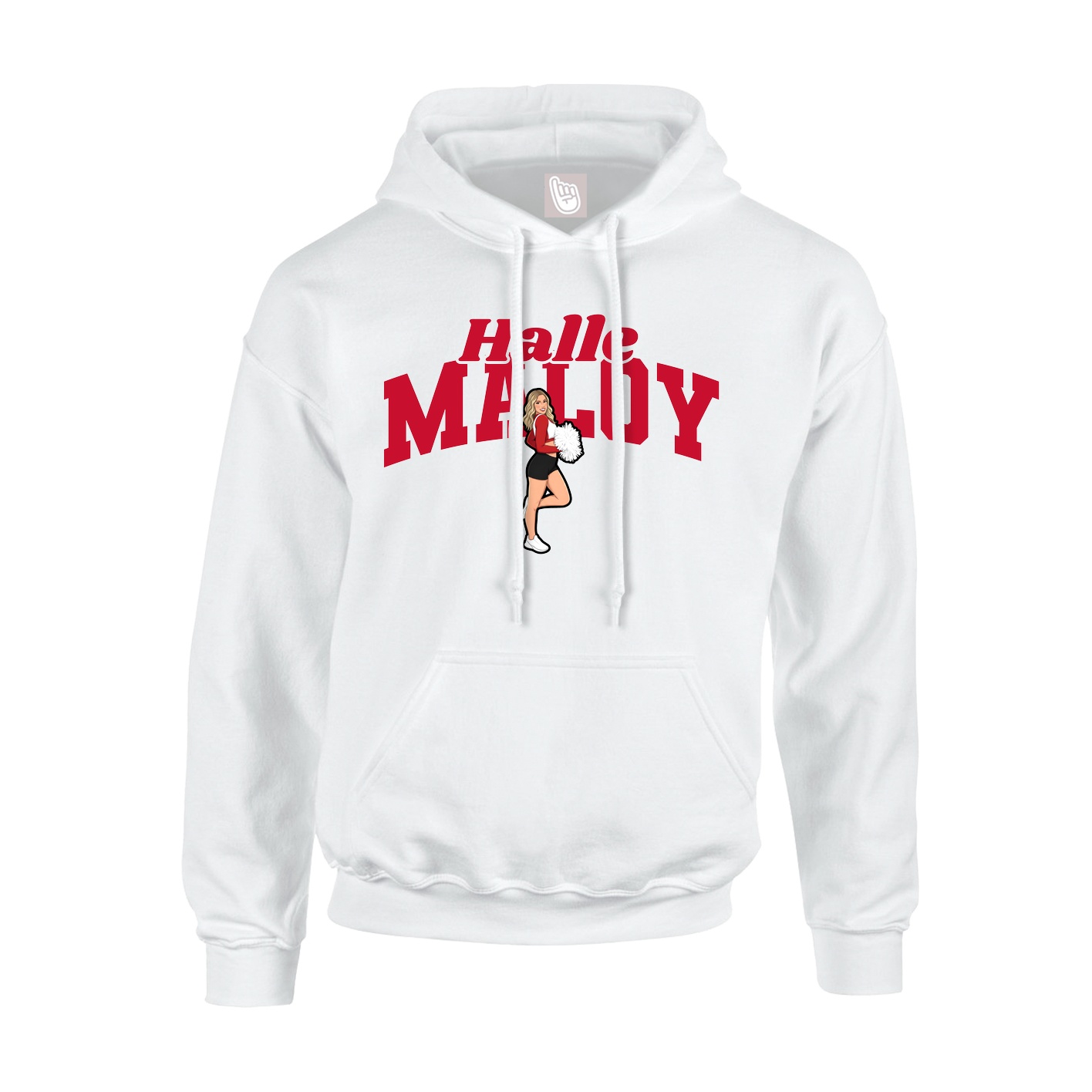 Youth Hoodie — Signature Arch in White