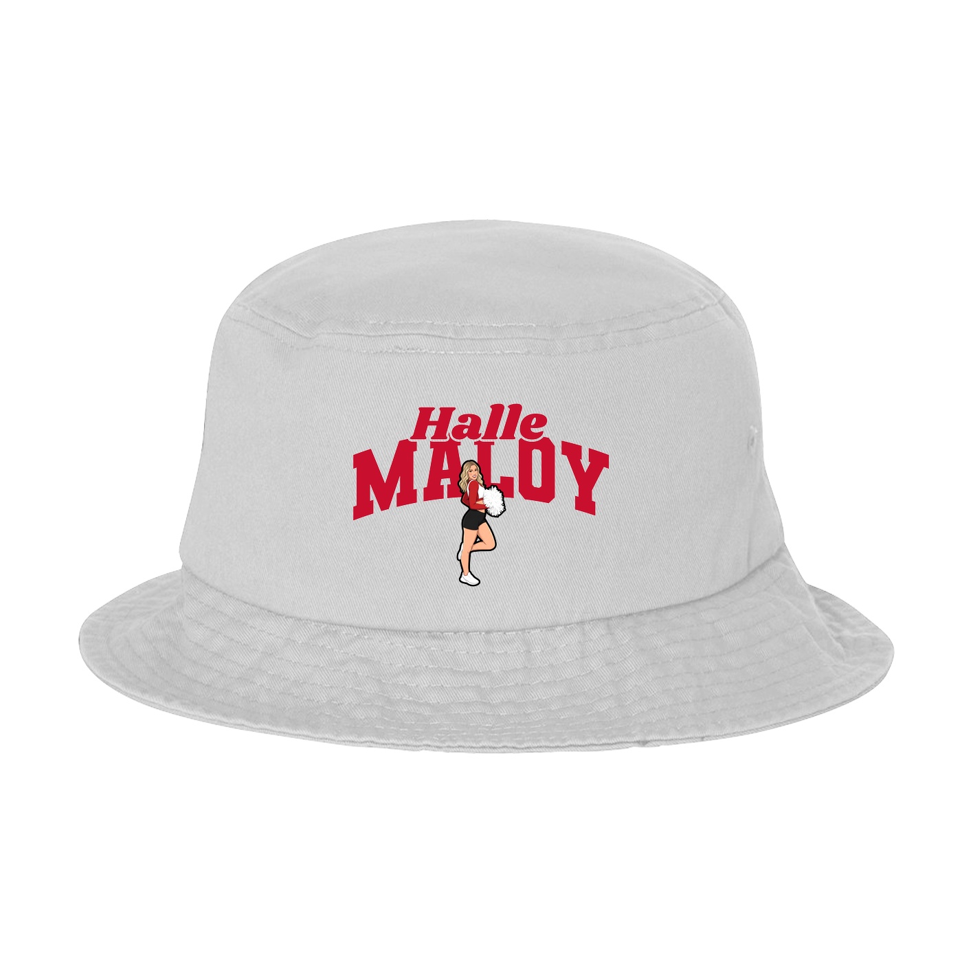 Bucket Cap — Signature Arch in White
