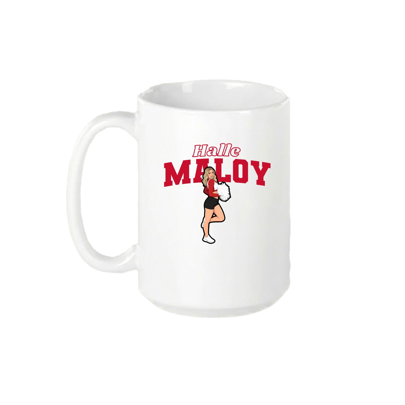 15oz Coffee Mug — Name Arch in White