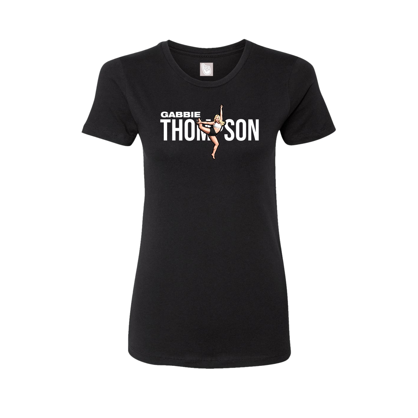 Fitted Women's Tee — Player Name in Black