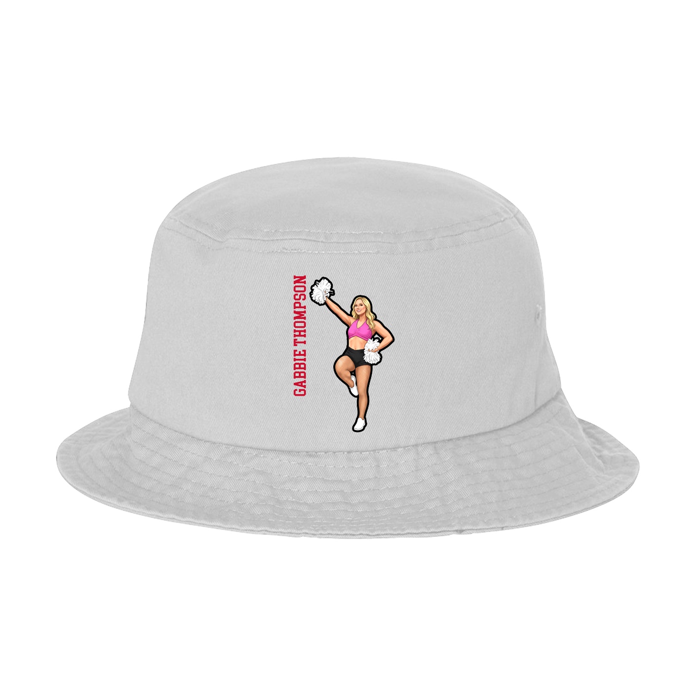 Bucket Cap — Name Vertical in White