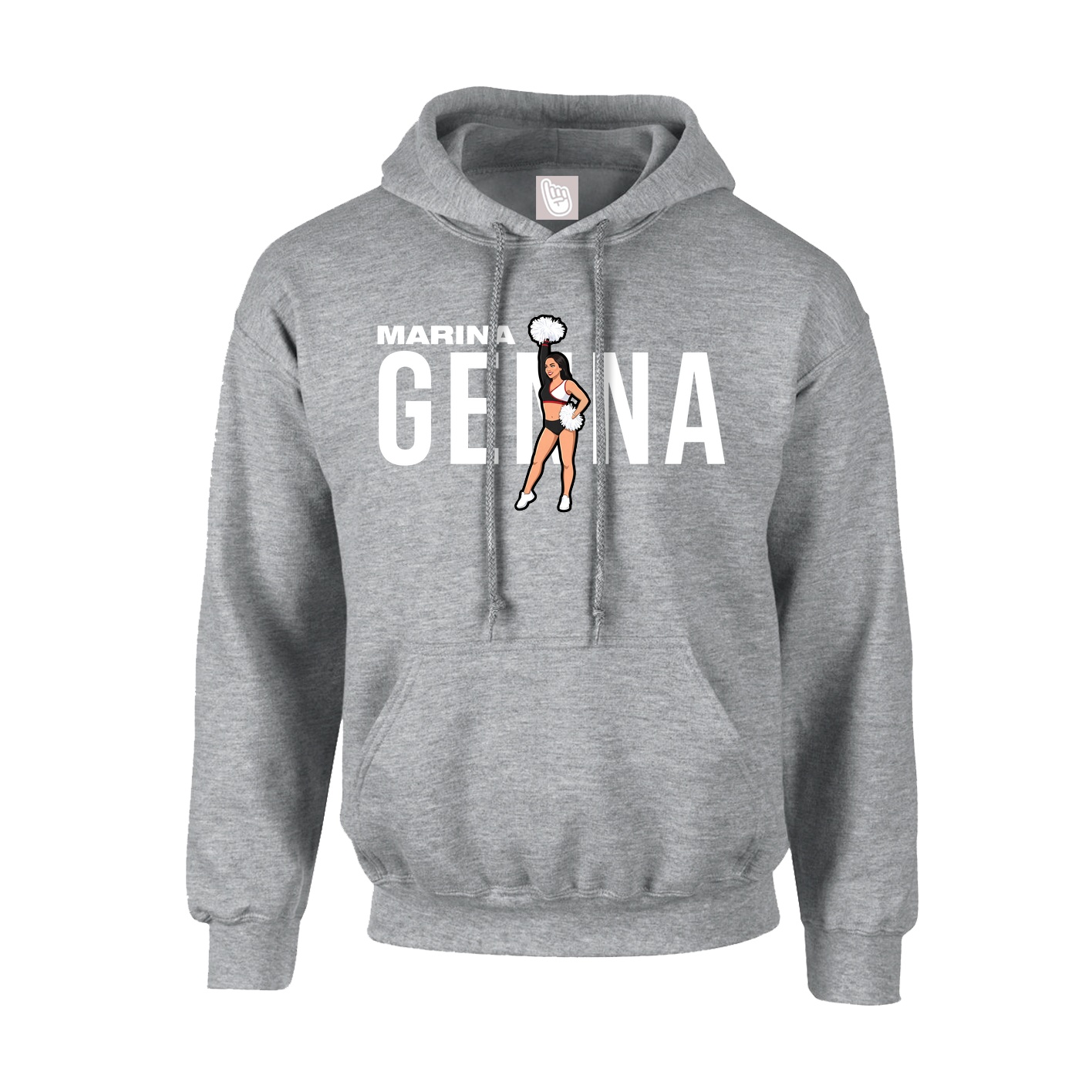 Hoodie — Player Name in Grey