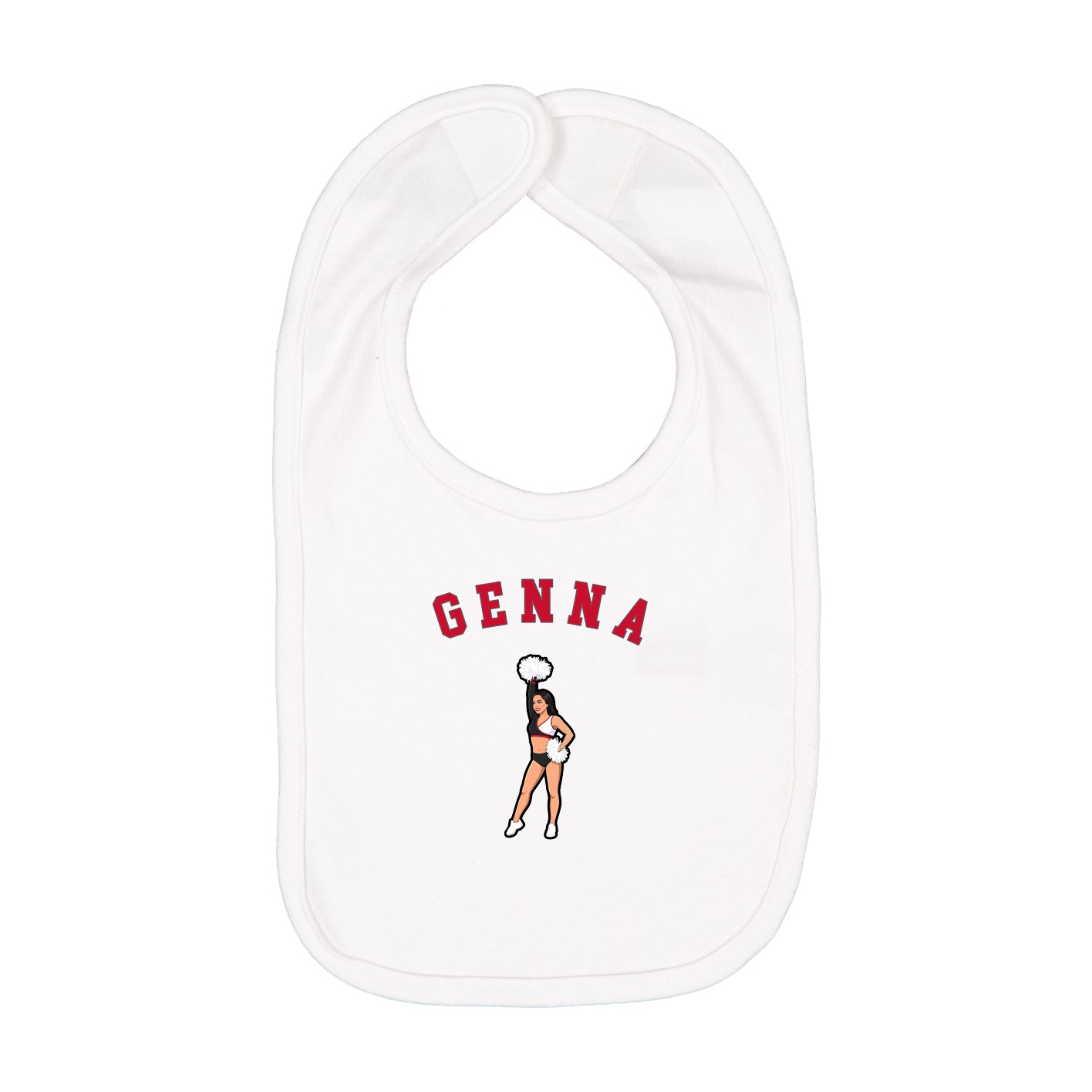 Infant Bib — Shirsey Arch in White