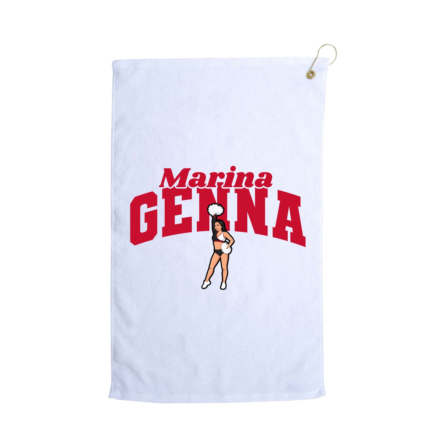 Golf Towel — Signature Arch in White