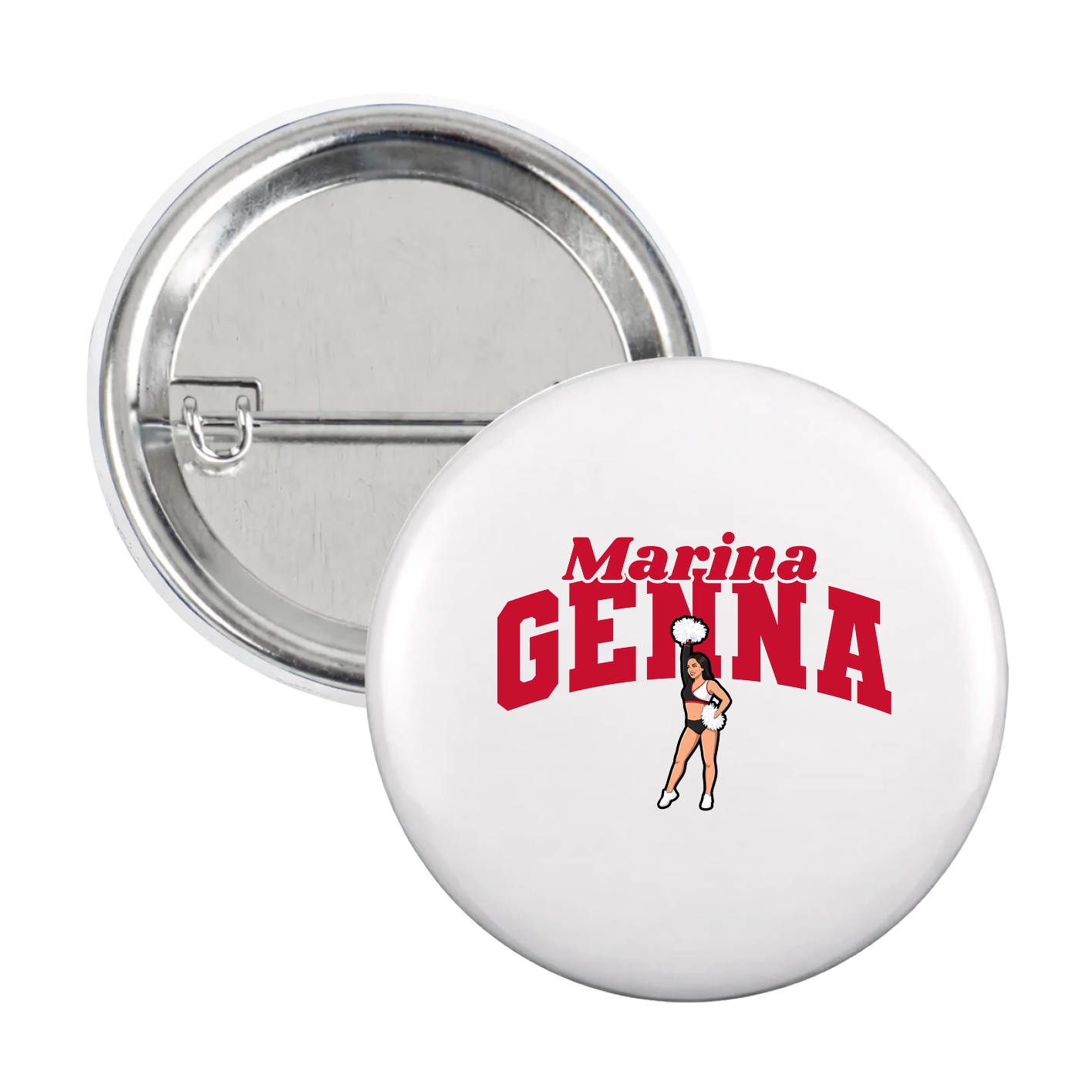 Game Day Button — Signature Arch in White