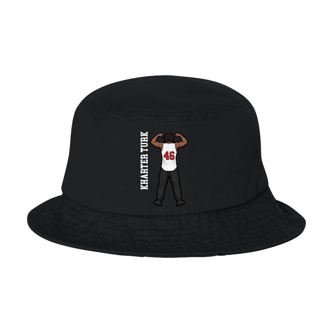 Bucket Cap — Name Vertical in Black