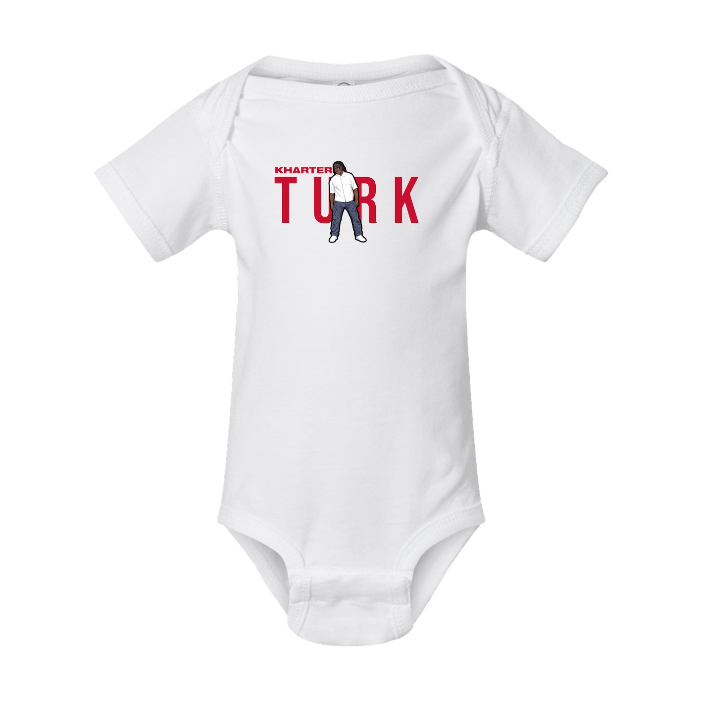 Baby Onesie — Player Name in White
