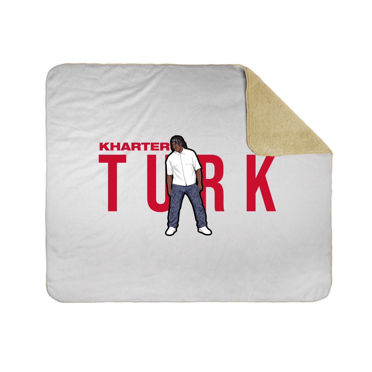 Throw Blanket — Player Name in White
