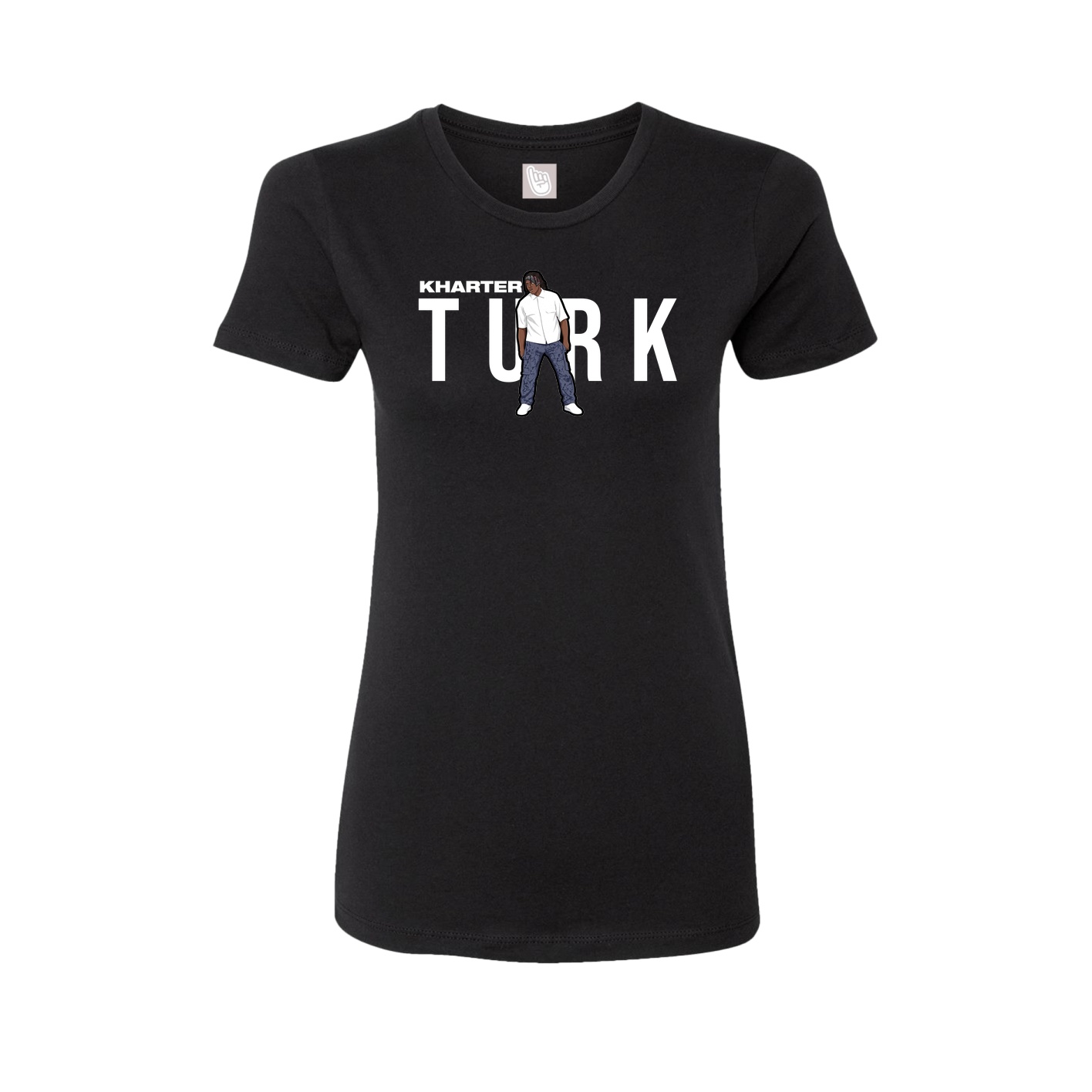 Fitted Women's Tee — Player Name in Black