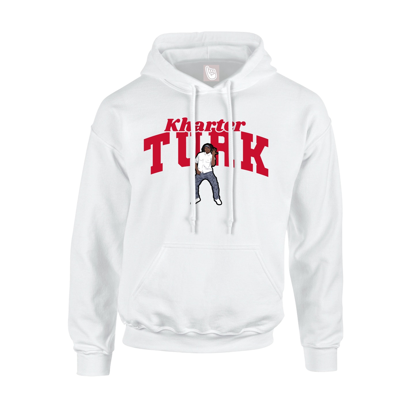 Youth Hoodie — Signature Arch in White