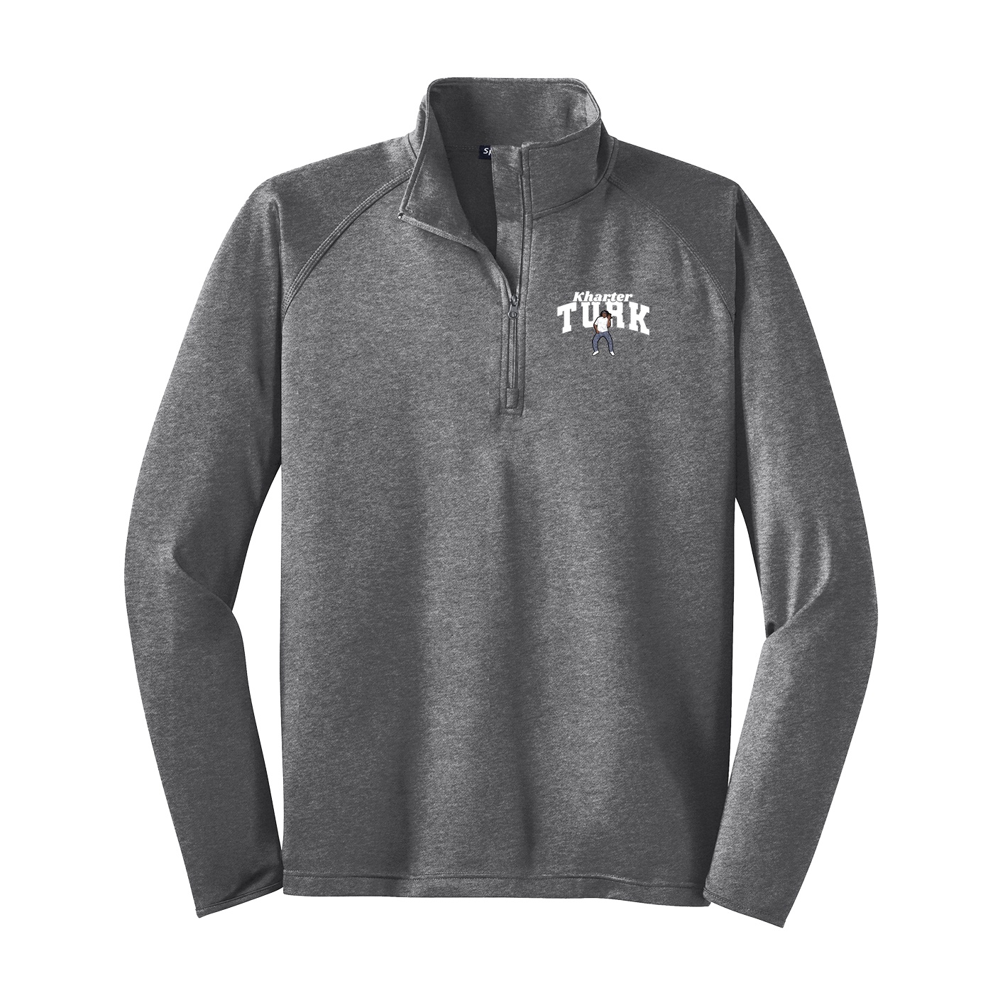 Q-Zip Pullover — Signature Arch in Grey