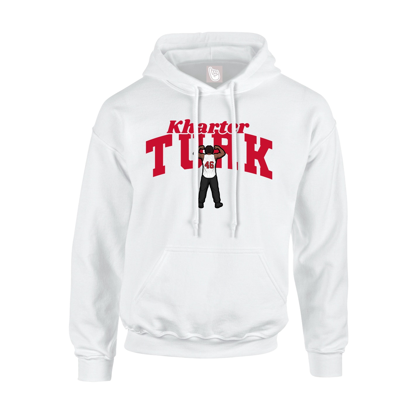 Hoodie — Signature Arch in White