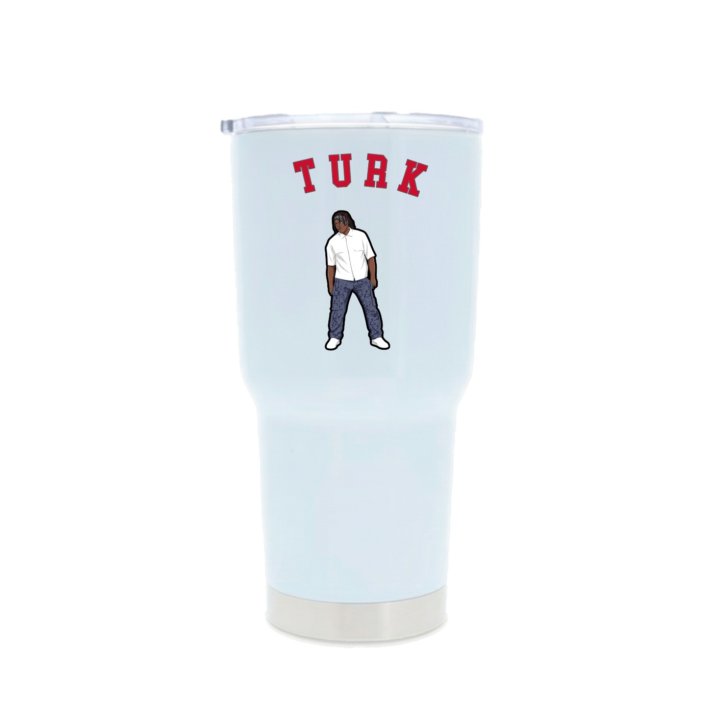 30oz Stainless Steel Tumbler — Shirsey Arch in White
