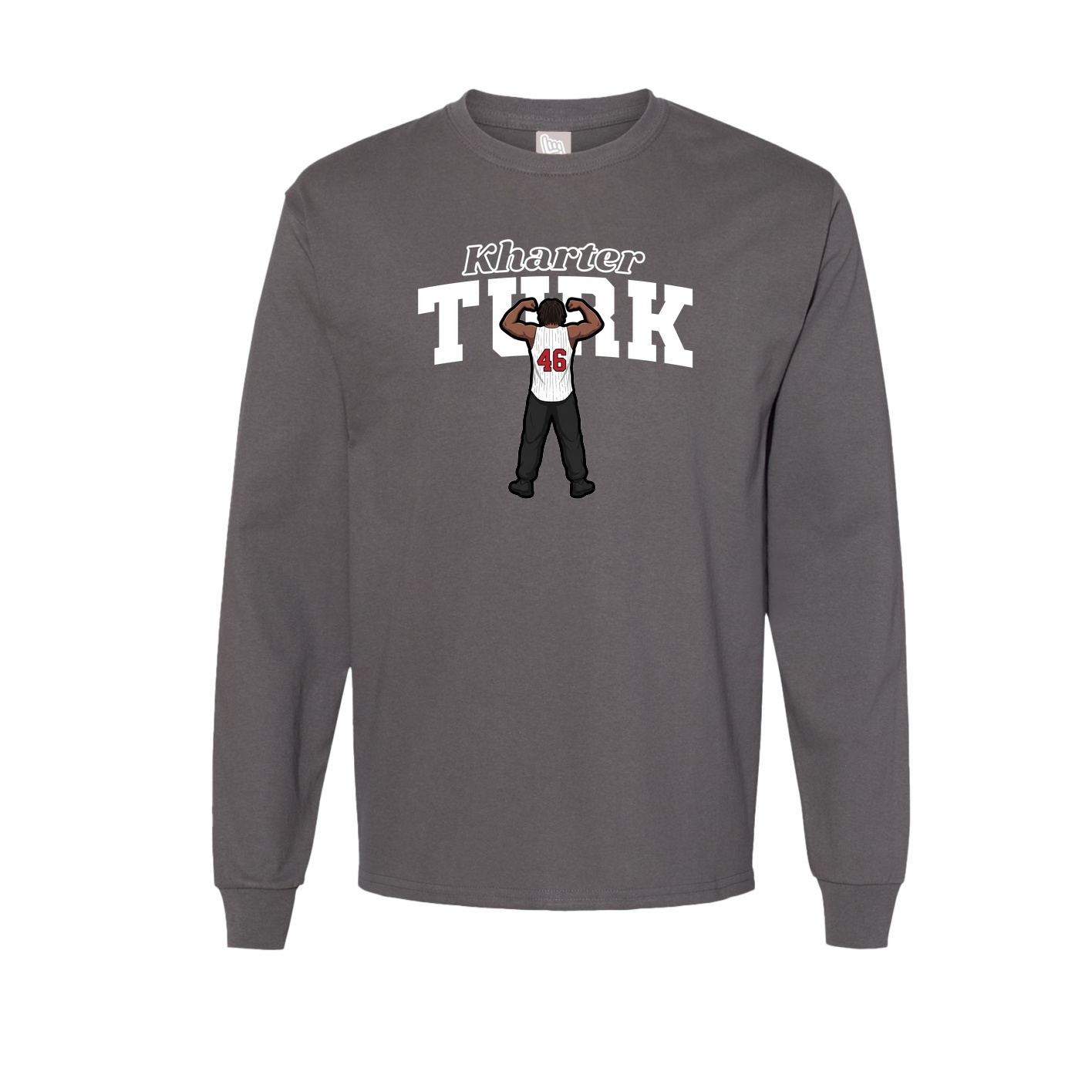 Long Sleeve Tee — Name Arch in Grey