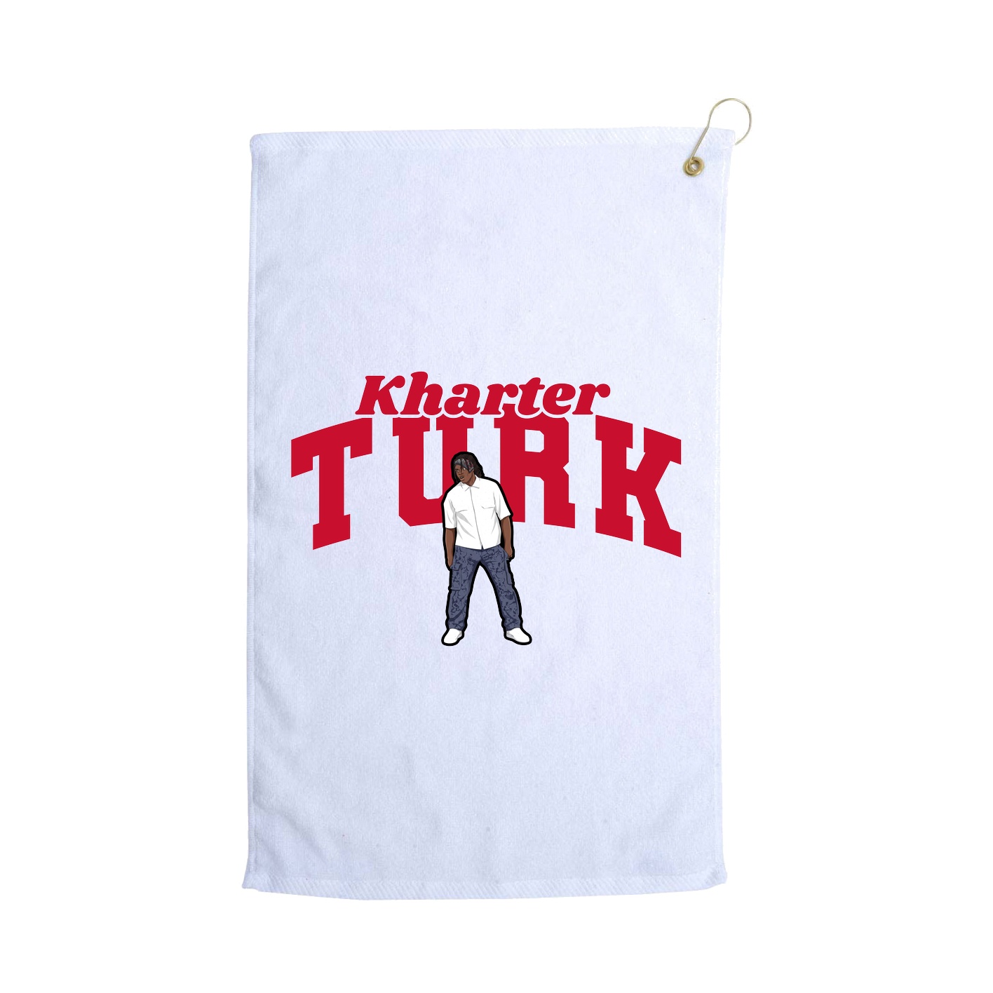 Golf Towel — Signature Arch in White