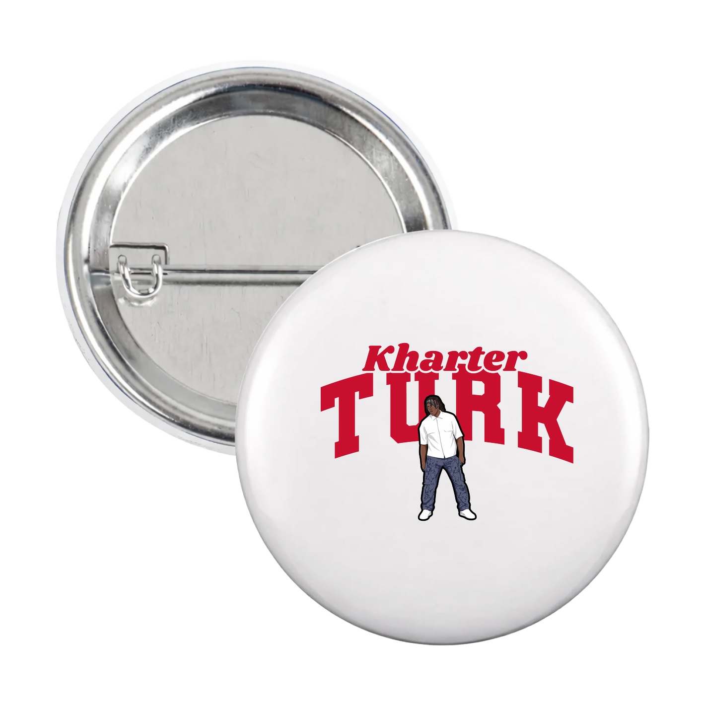 Game Day Button — Signature Arch in White