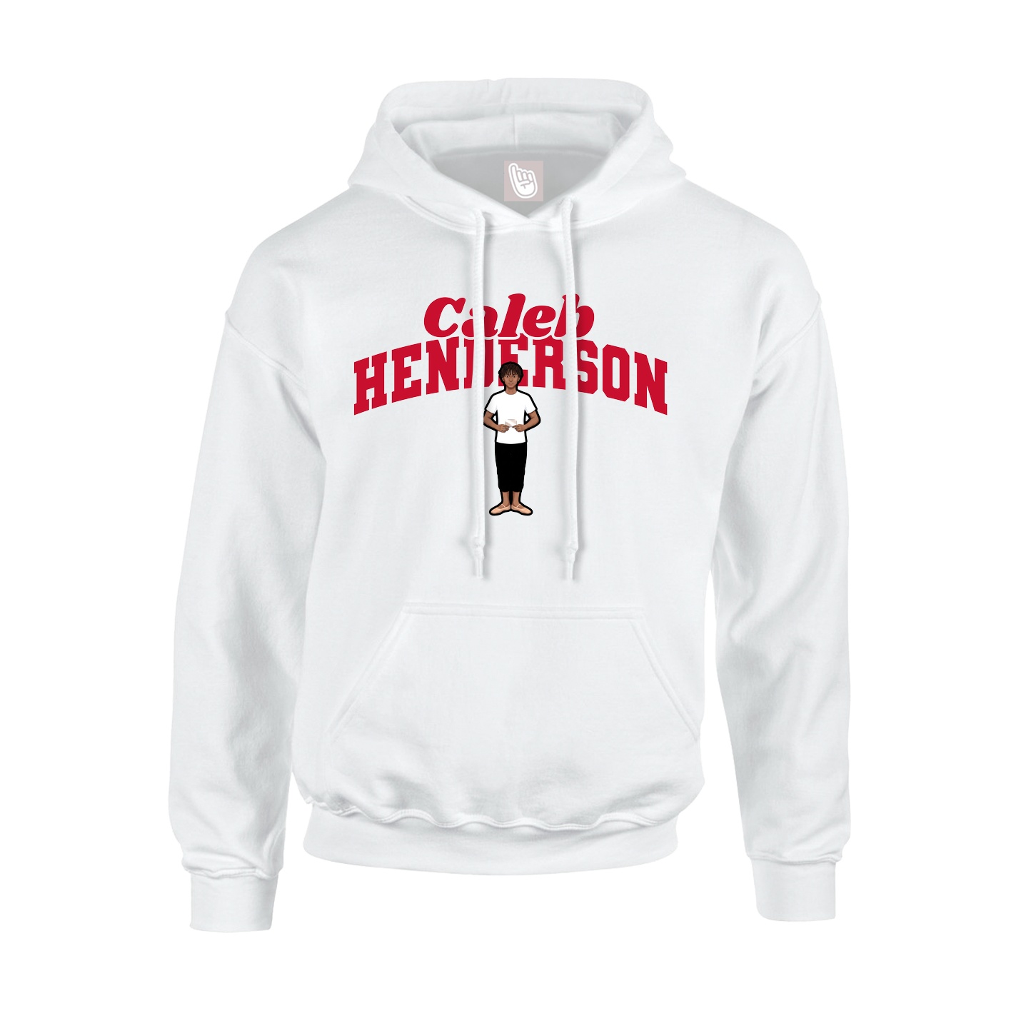 Youth Hoodie — Signature Arch in White