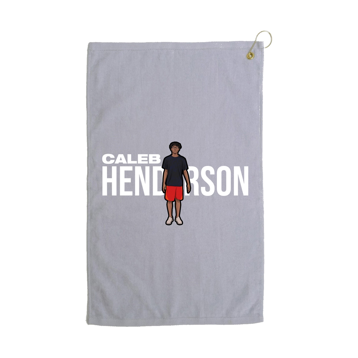 Golf Towel — Player Name in Grey