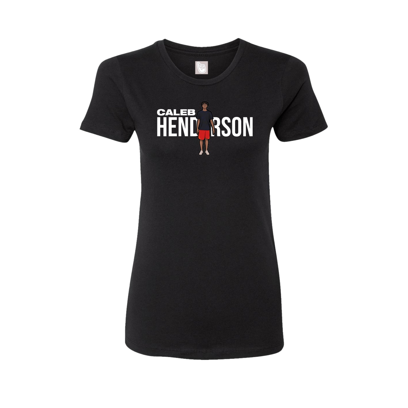 Fitted Women's Tee — Player Name in Black