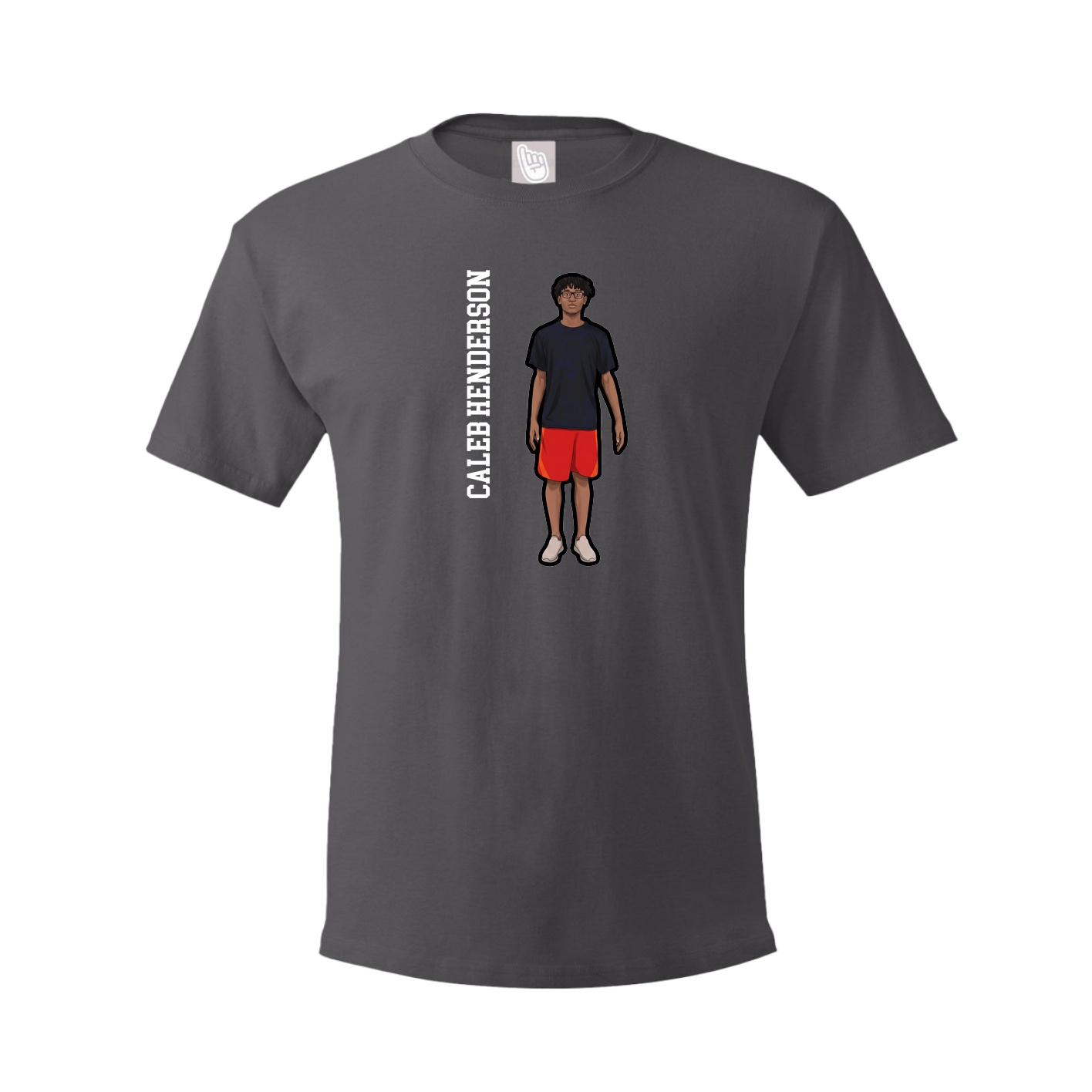 Tee — Name Vertical in Grey