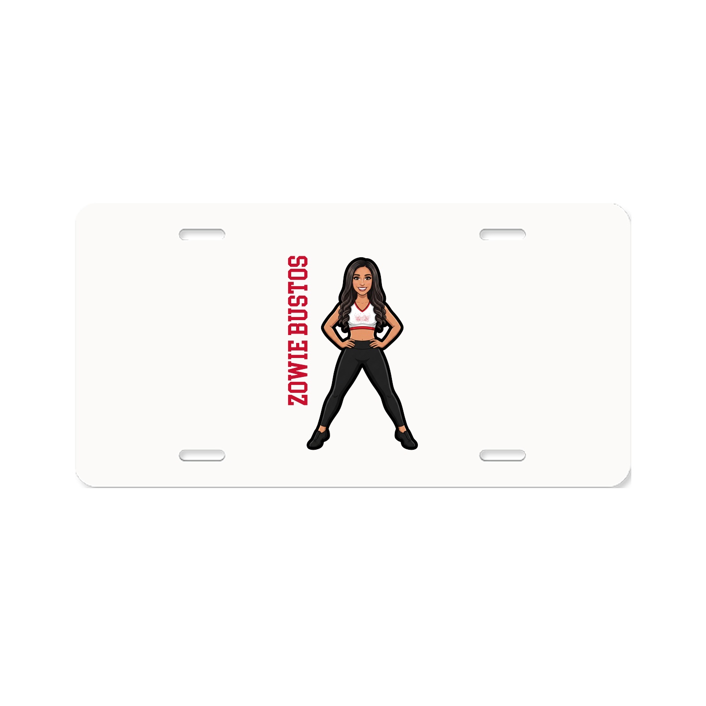 License Plate — Name Vertical in Classic