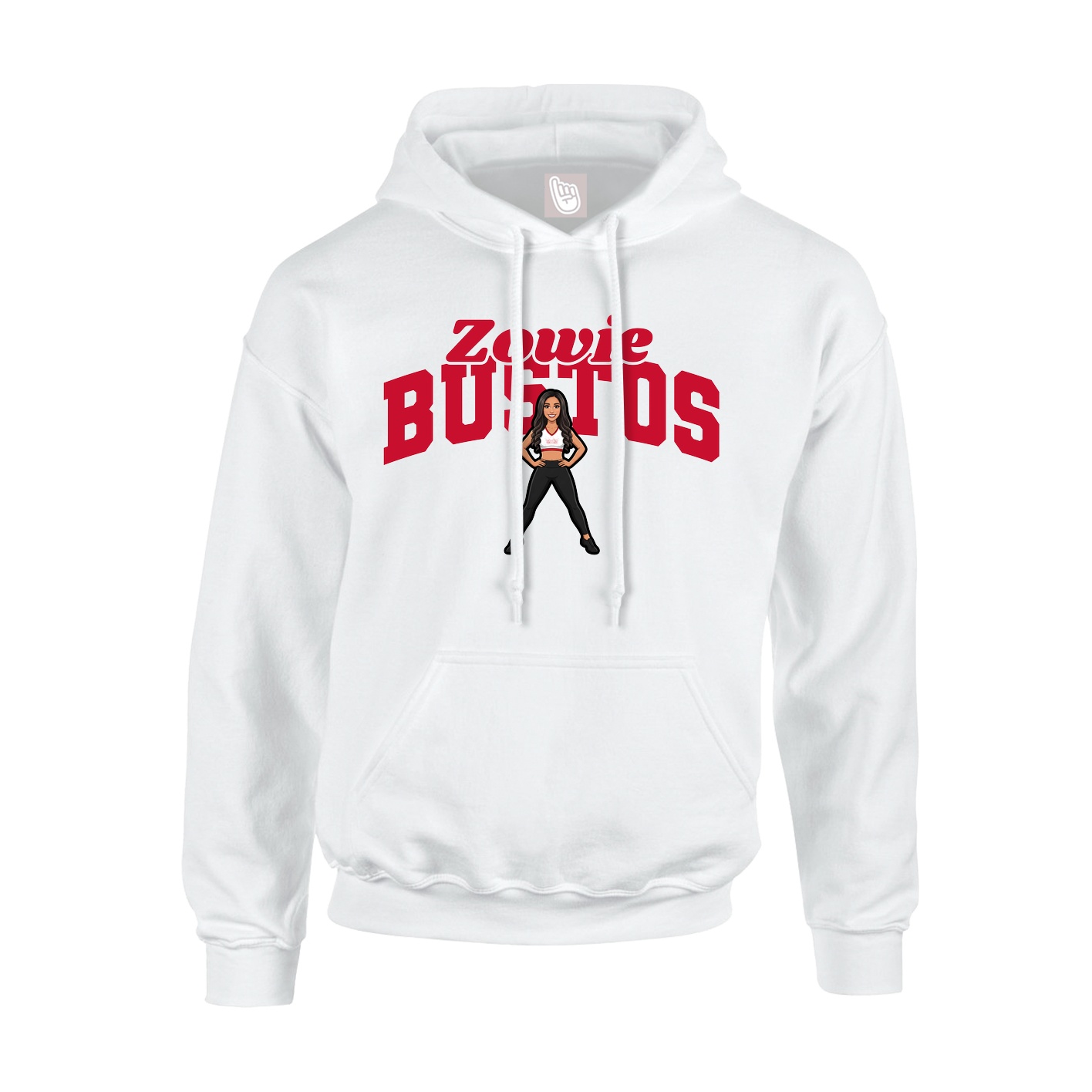 Youth Hoodie — Signature Arch in White