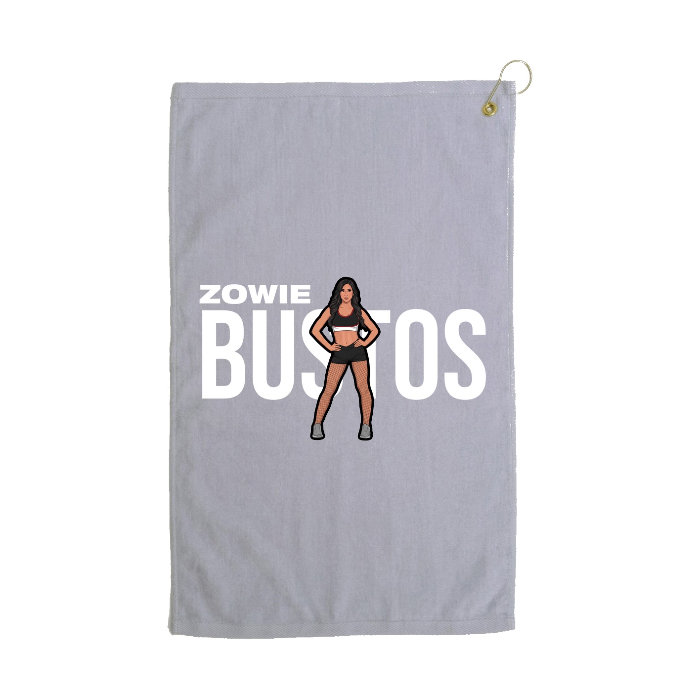 Golf Towel — Player Name in Grey