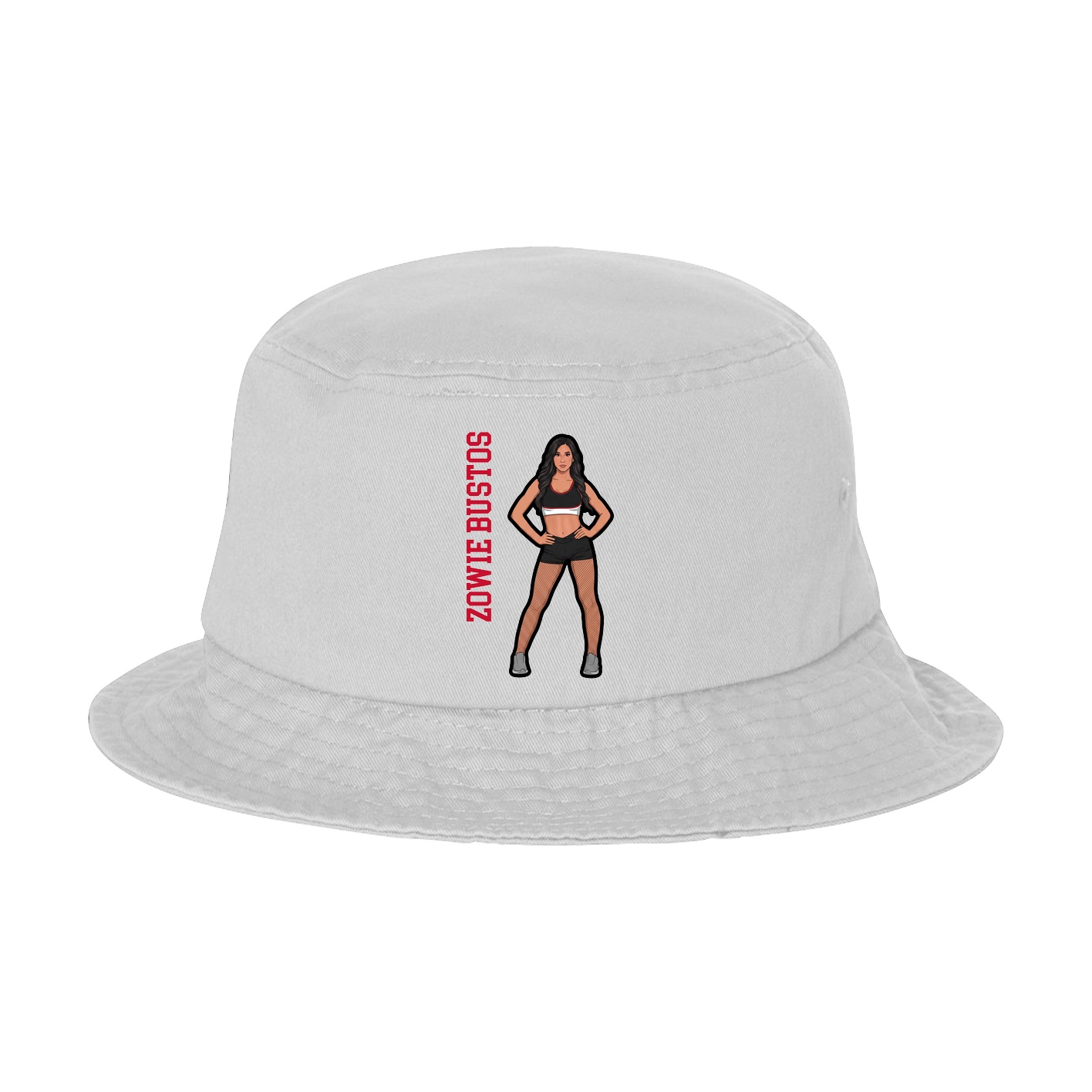Bucket Cap — Name Vertical in White