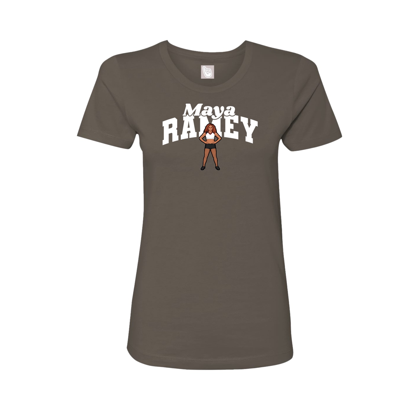 Fitted Women's Tee — Signature Arch in Grey