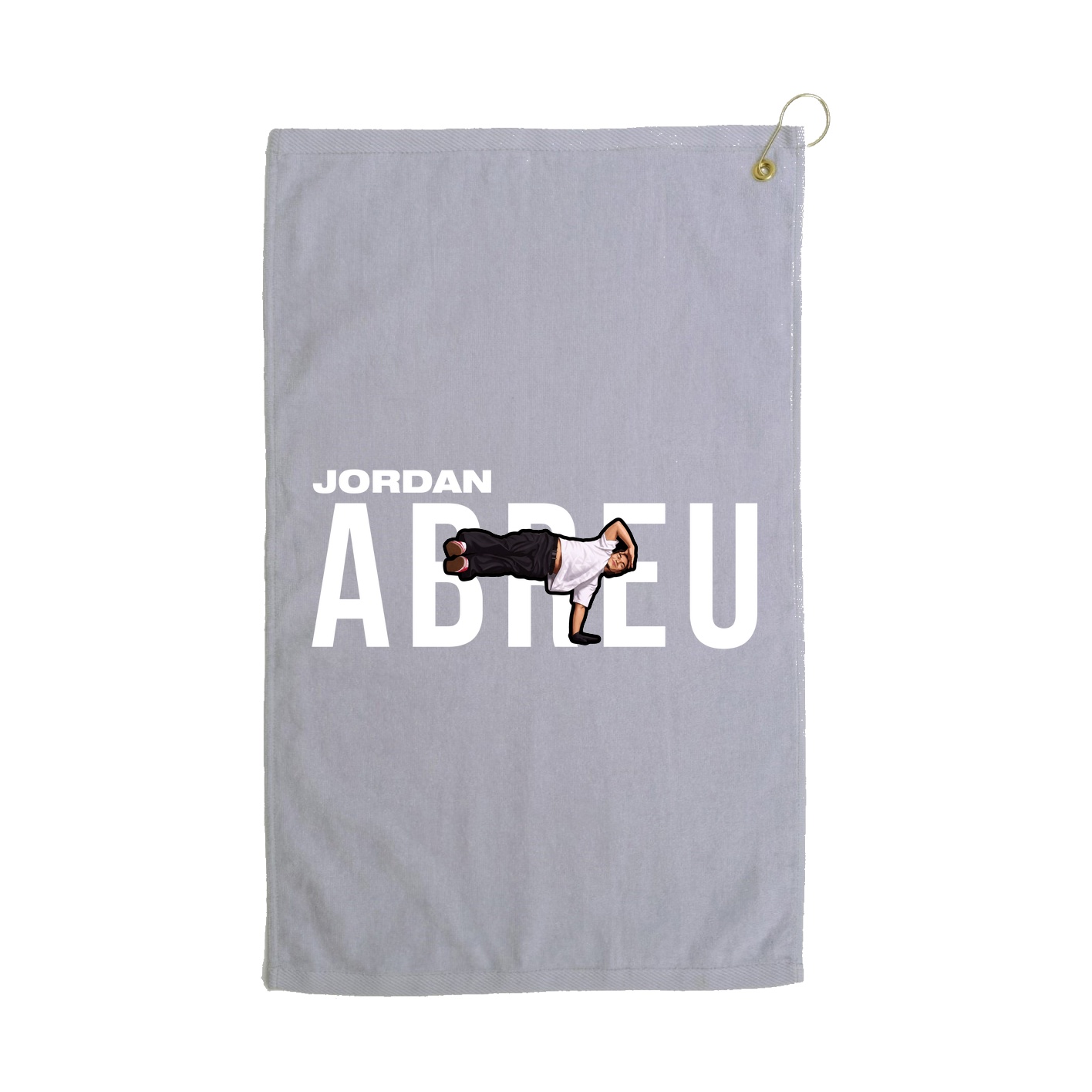 Golf Towel — Player Name in Grey