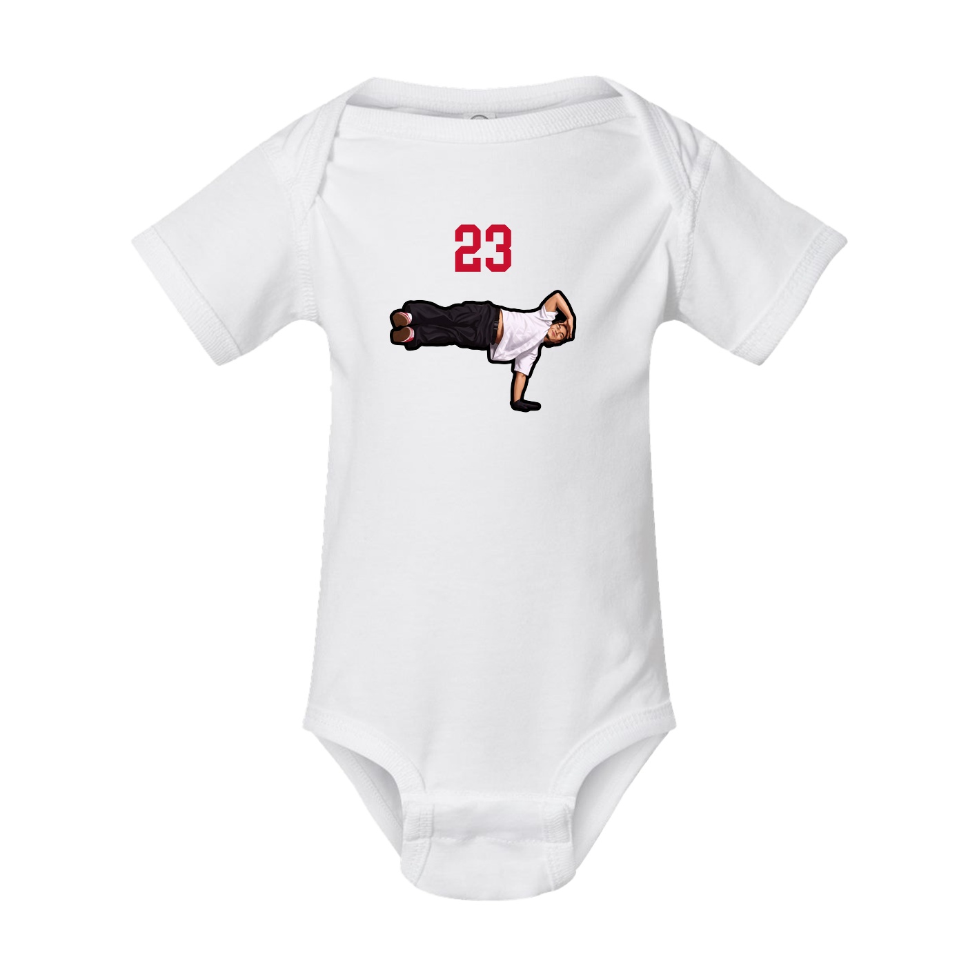 Baby Onesie — Number Top in White