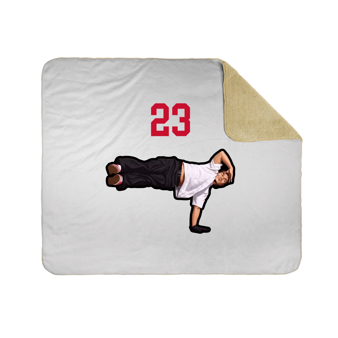 Throw Blanket — Number Top in White