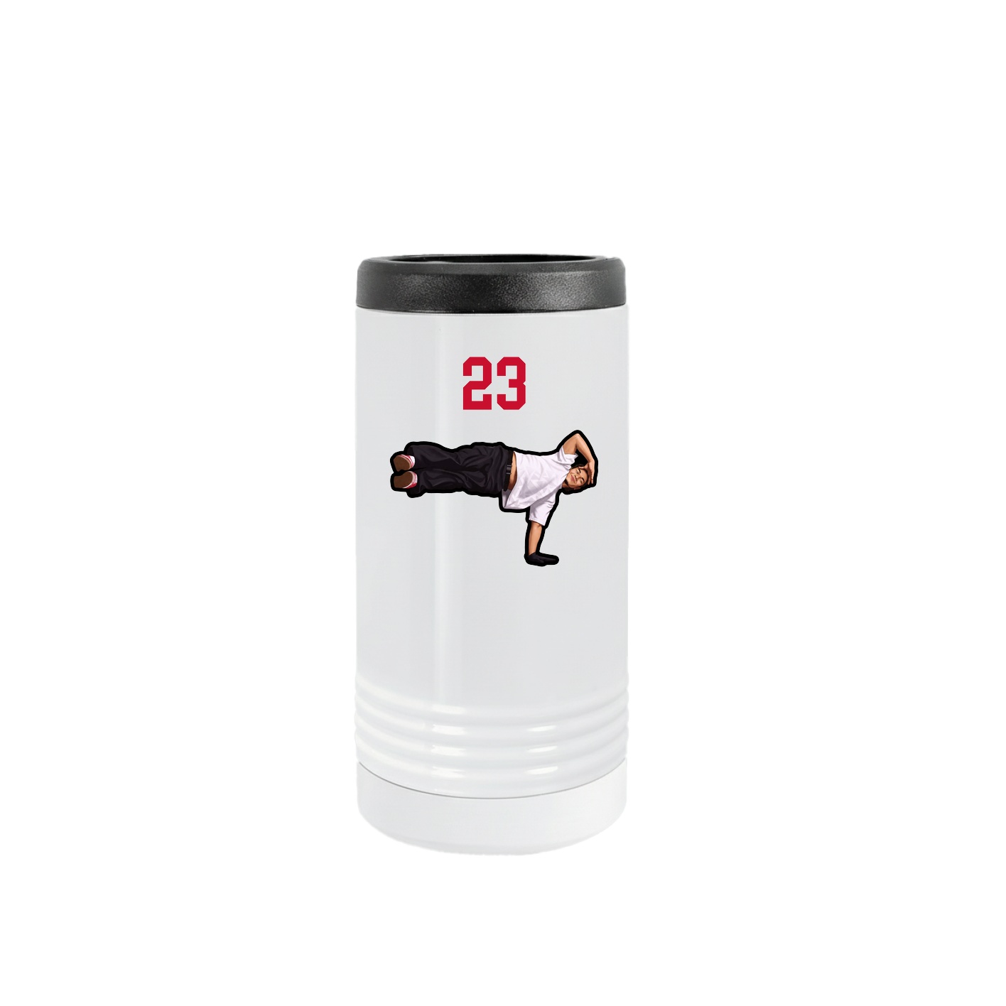 Slim Beverage Holder — Number Top in White