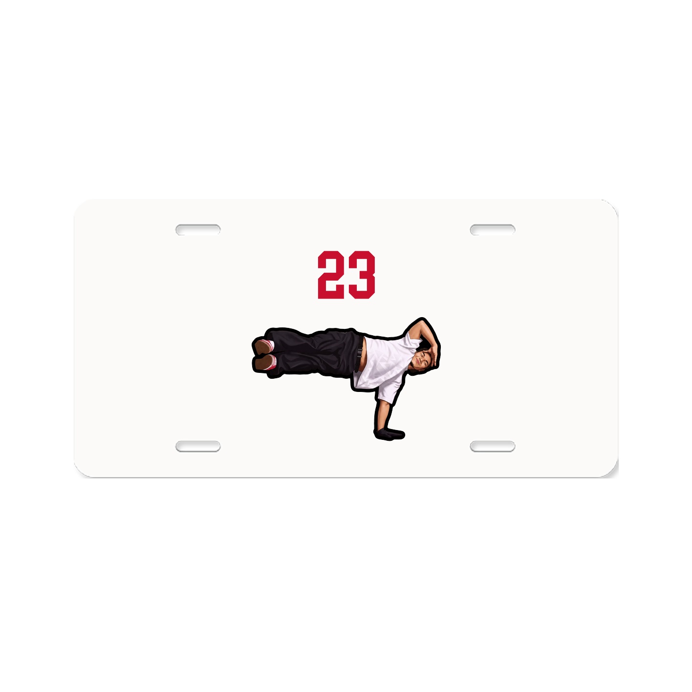 License Plate — Number Top in Classic
