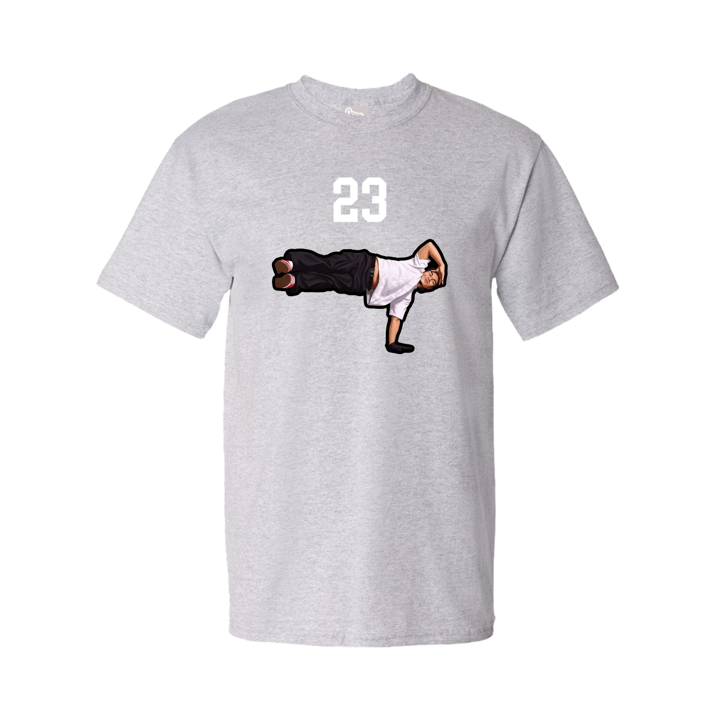 Youth Tee — Number Top in Grey