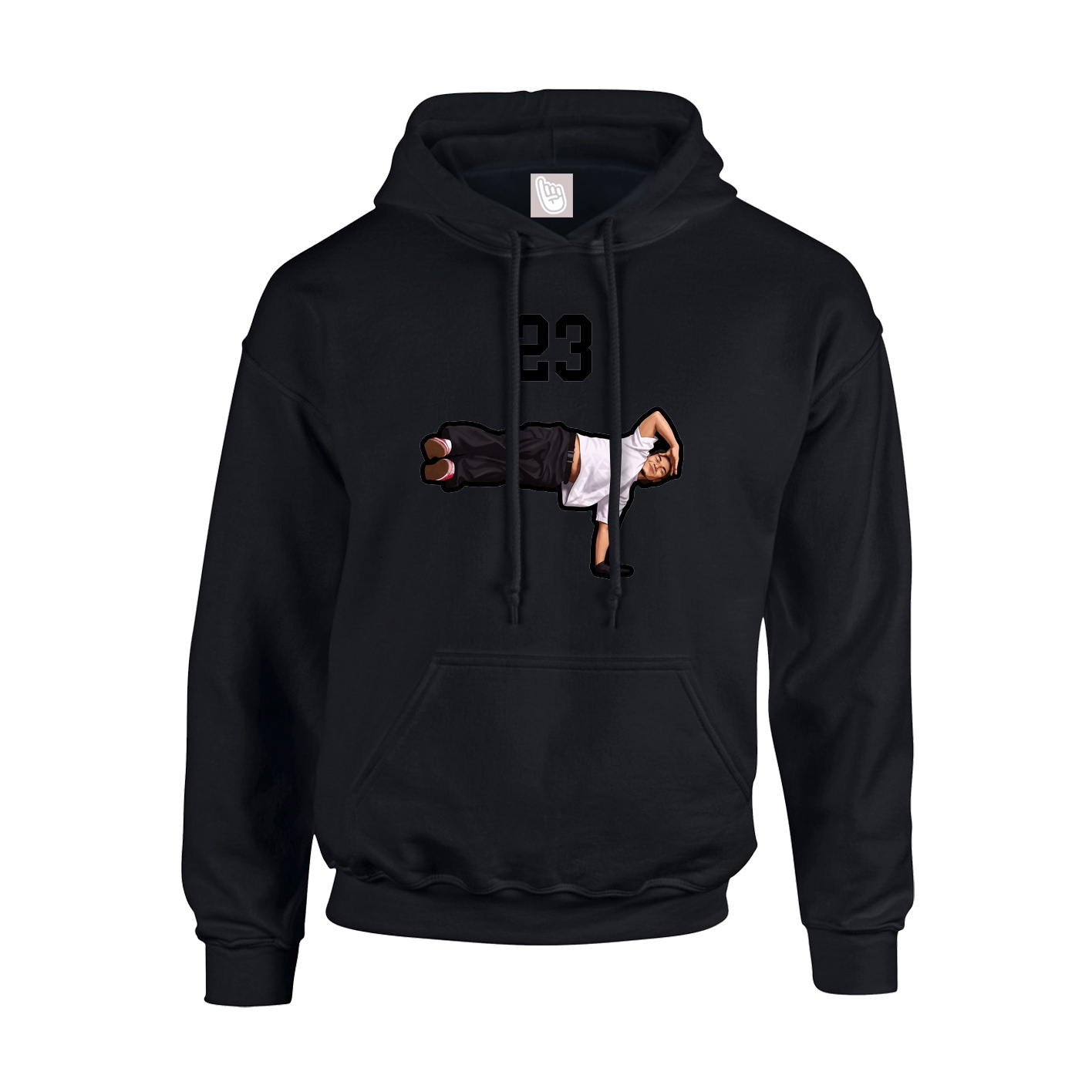 Youth Hoodie — Number Top in Black