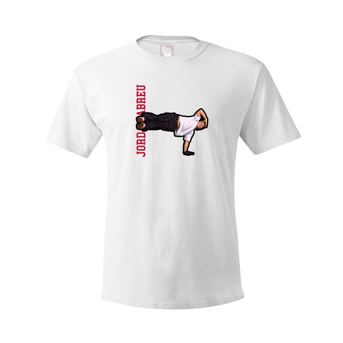 Youth Tee — Name Vertical in White