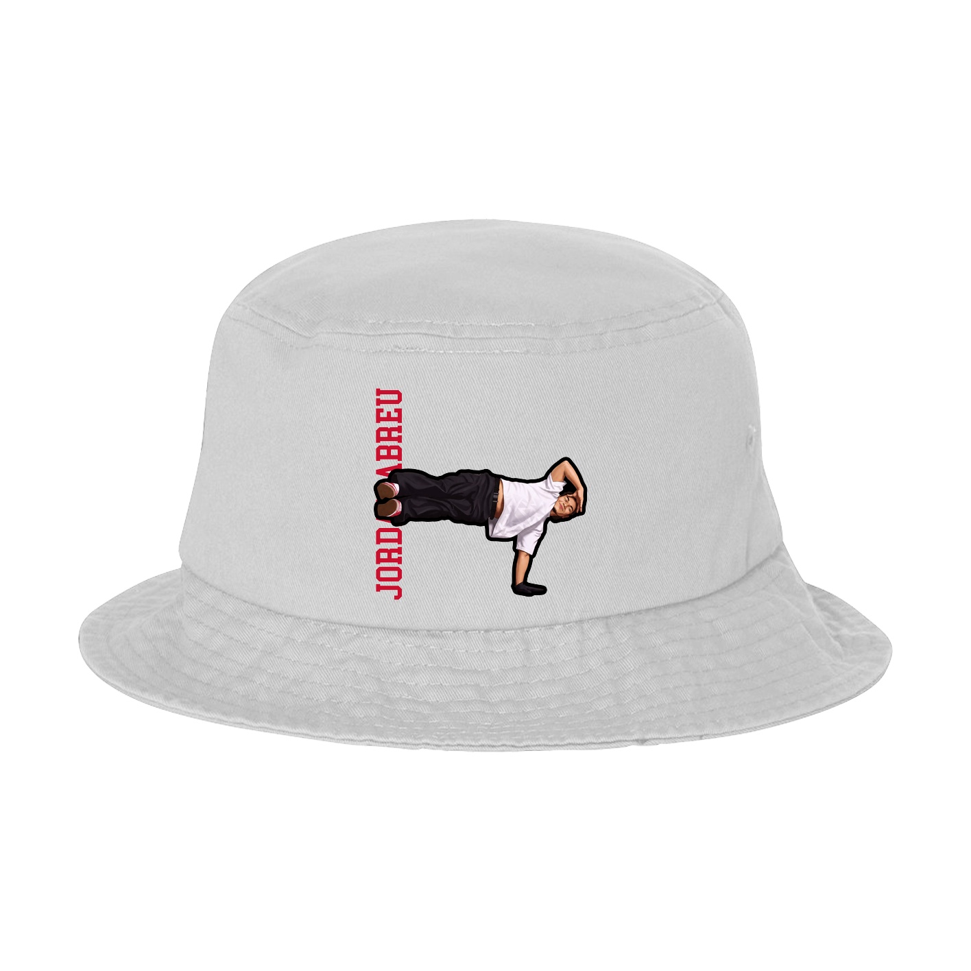 Bucket Cap — Name Vertical in White