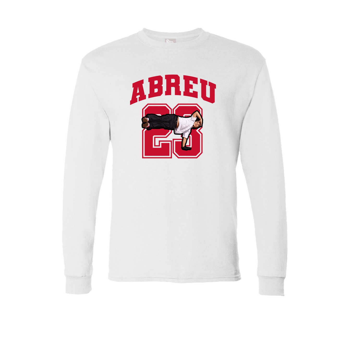 Long Sleeve Tee — Number in White